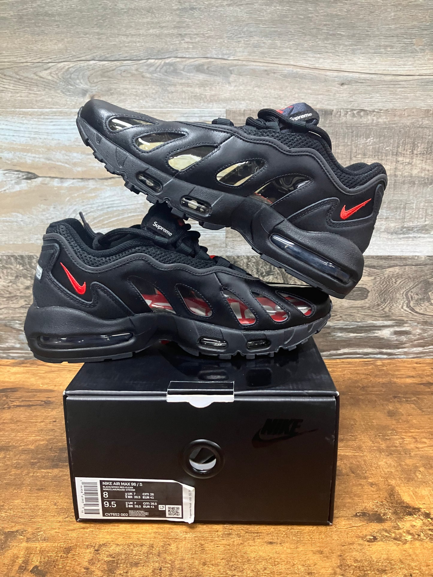 Airmax 96 Supreme Black Size 8