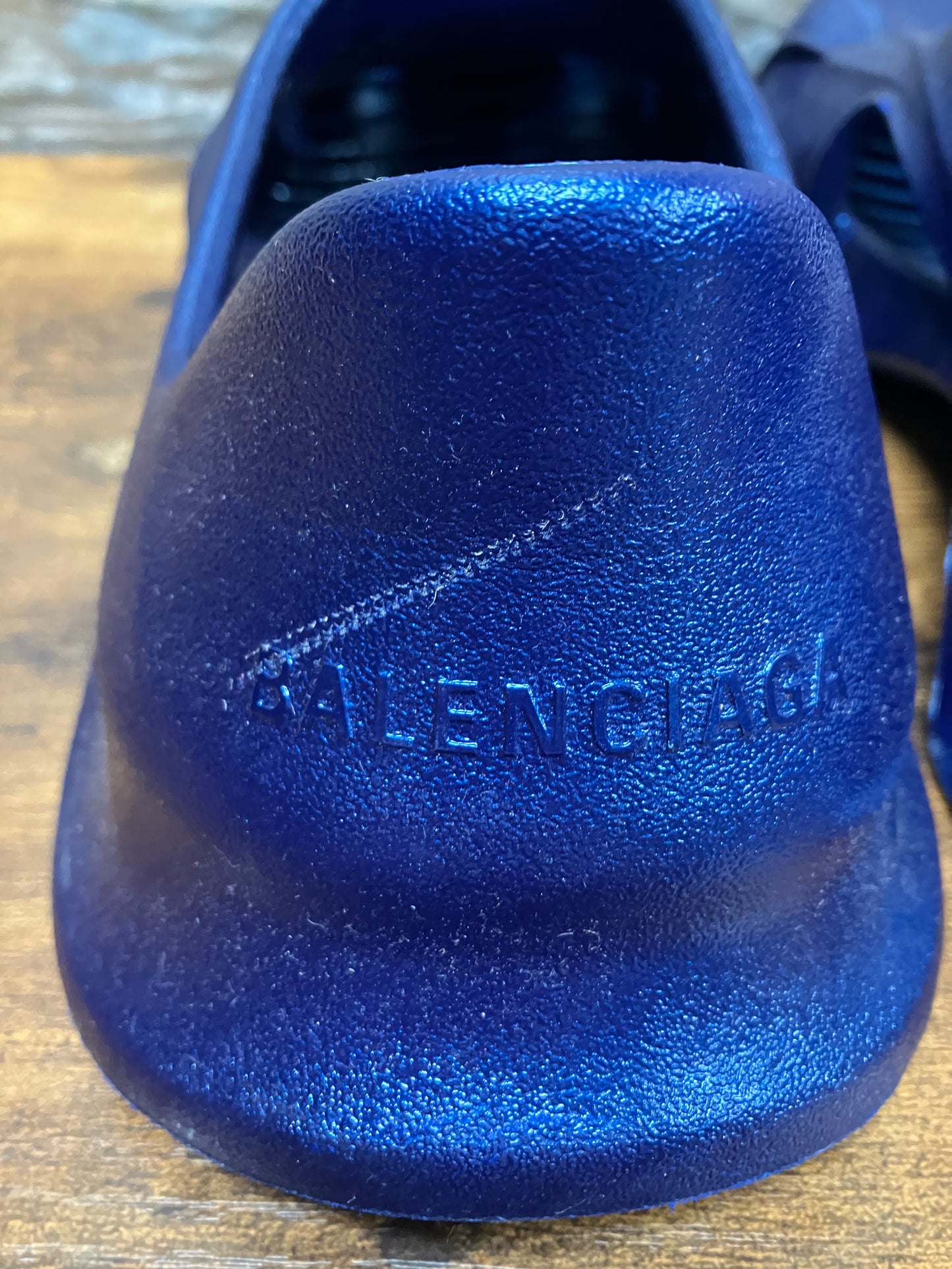 Balenciaga Blue Mold Slides Size 44 (US 11)