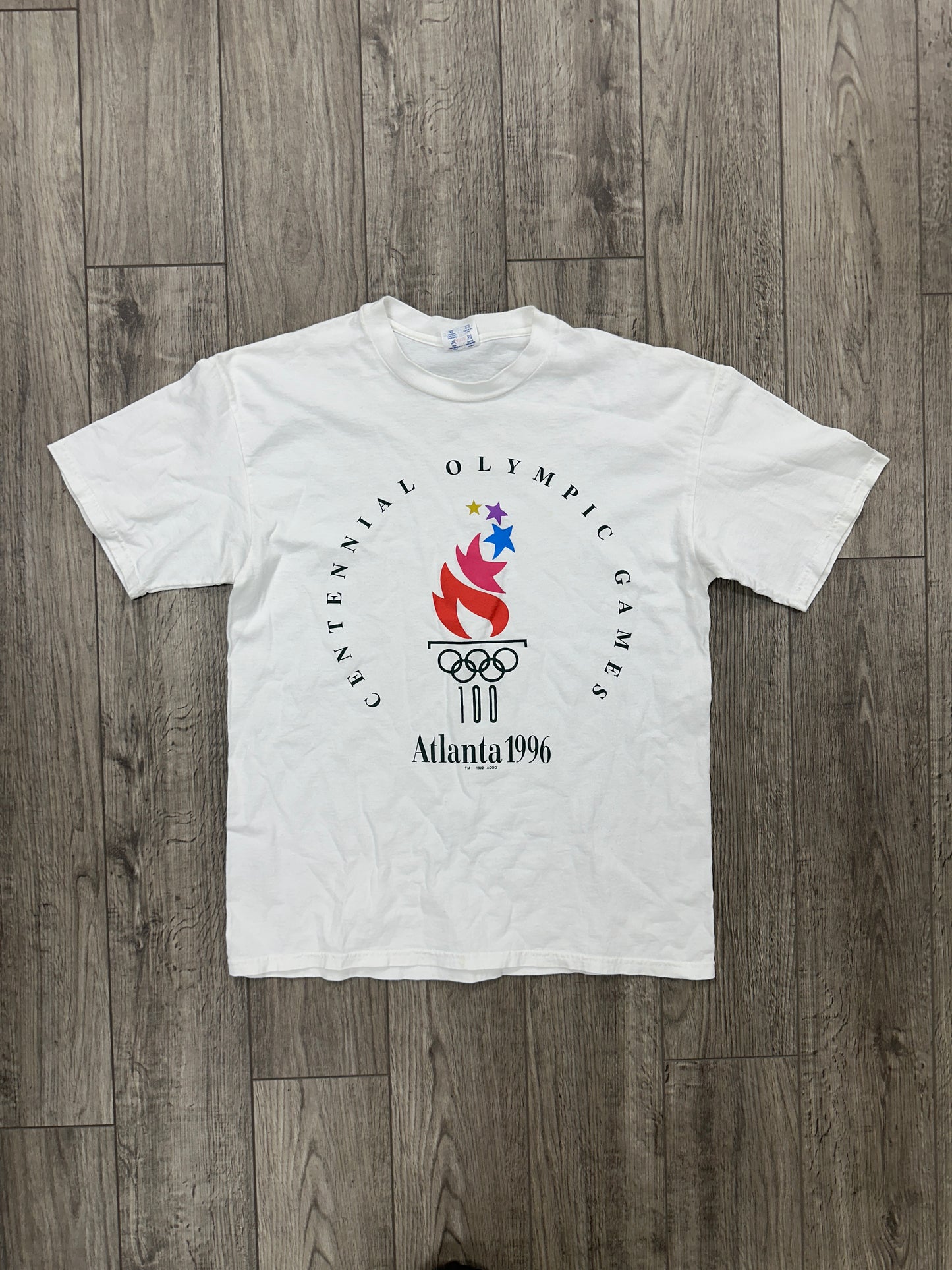 Atlanta Olympics 1996 White Tee Size L