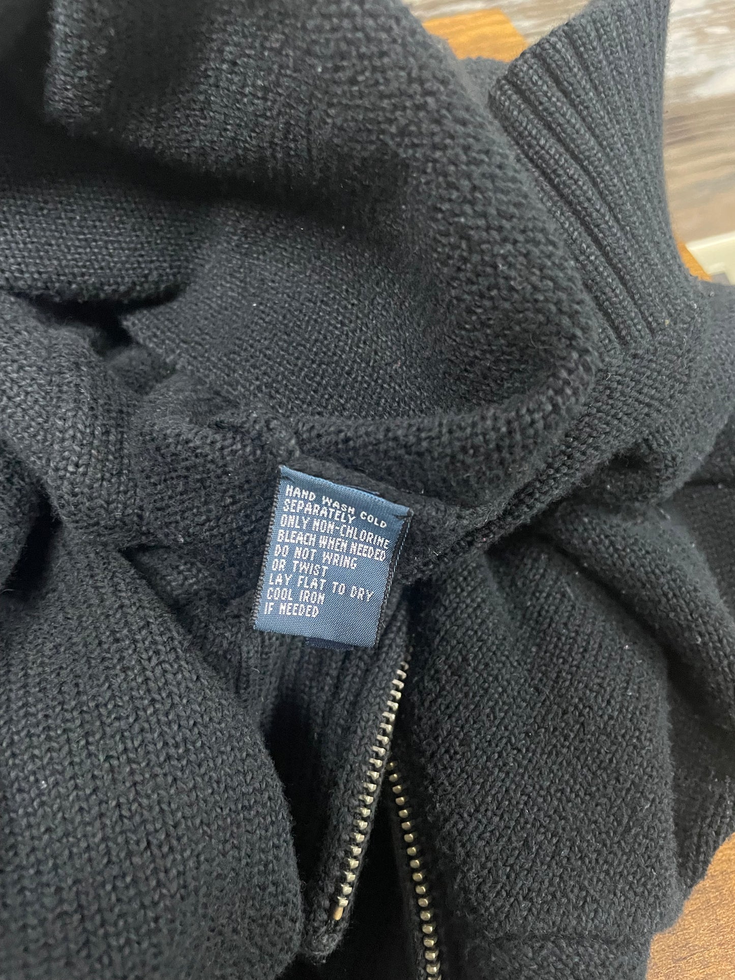 Polo Ralph Lauren Black 1/4 zip XL