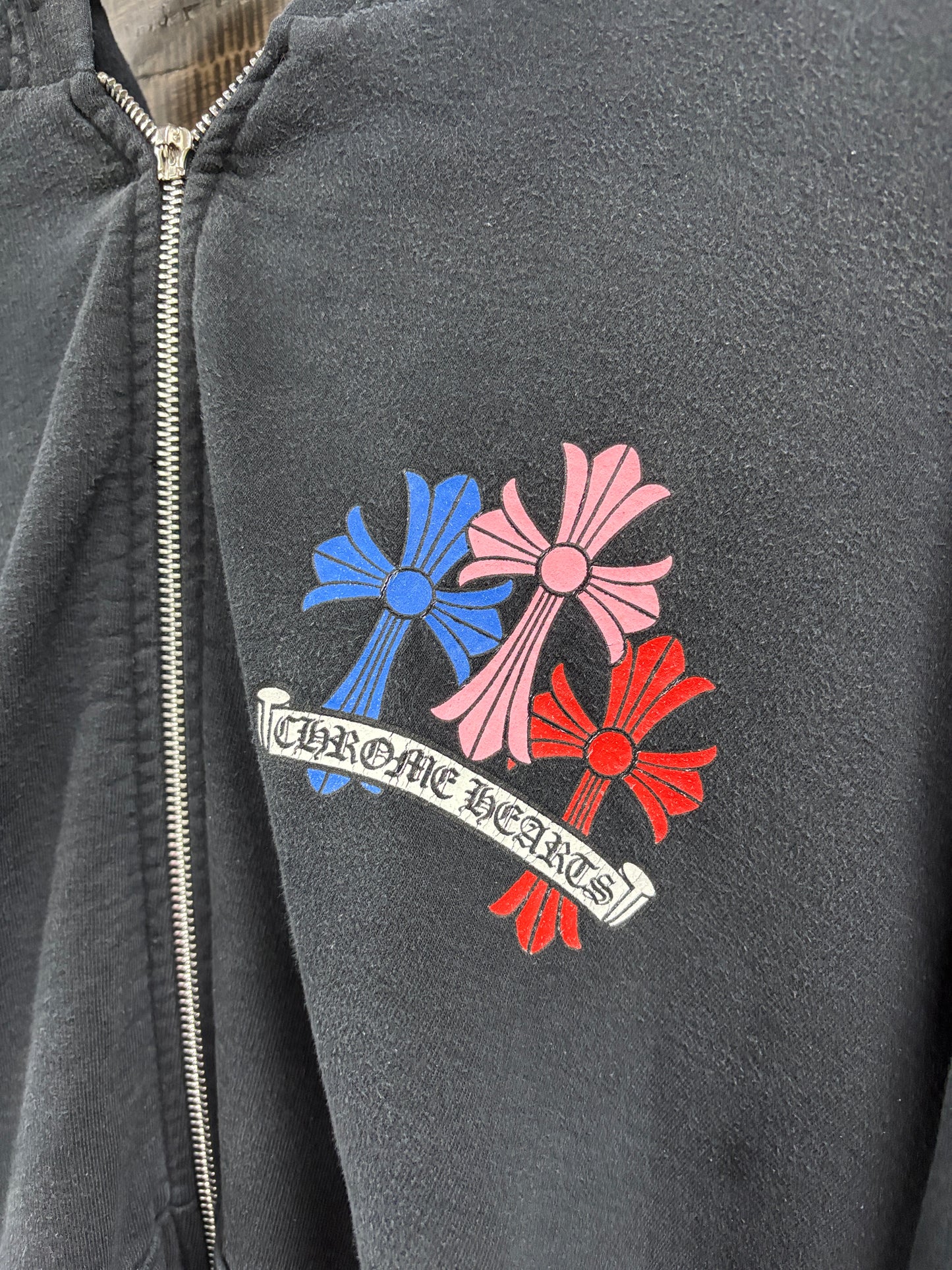 Chrome Hearts Multi Color Cross Zip Hoodie M