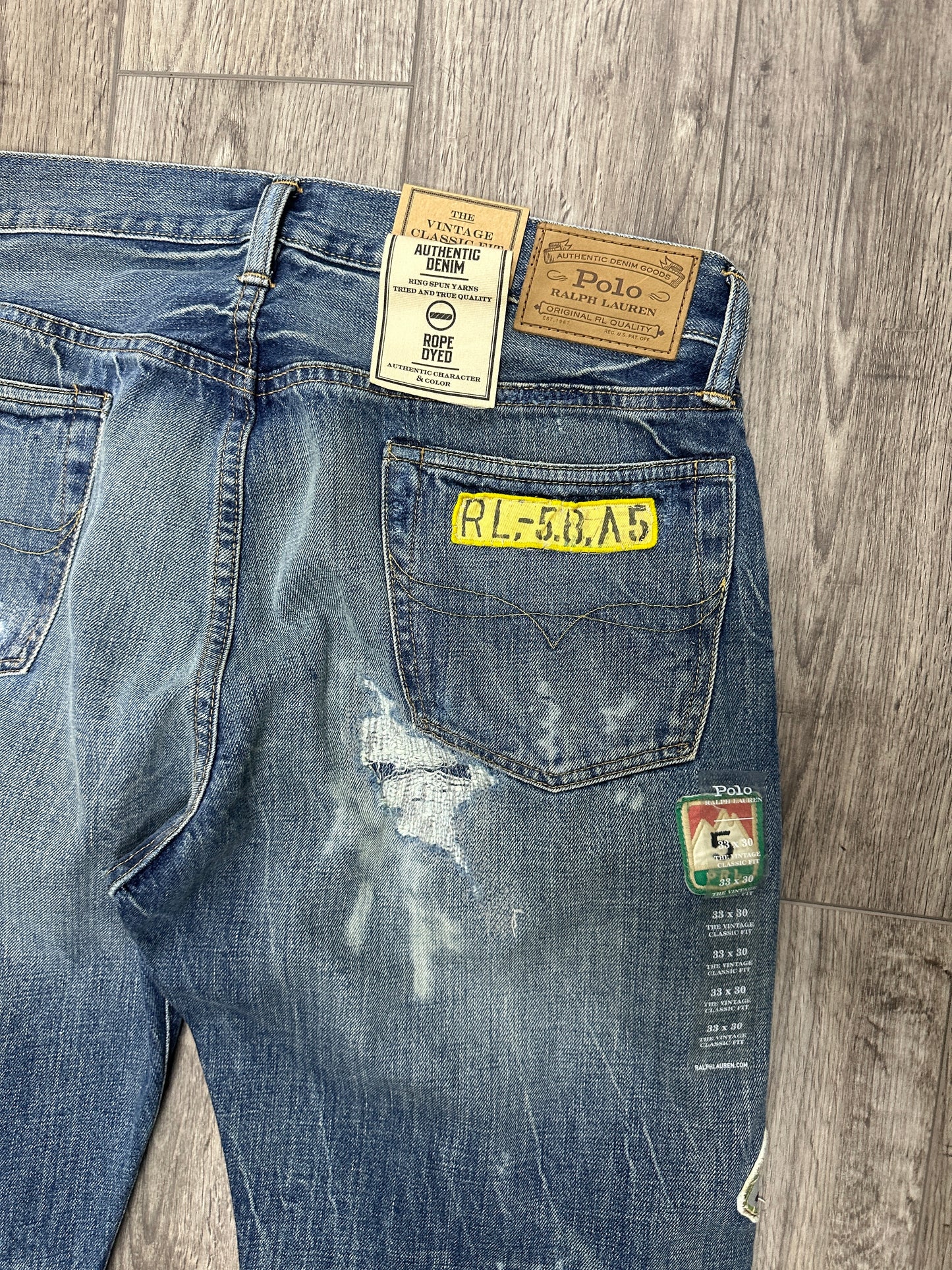 Polo RL Patch distressed jeans Size 33x30