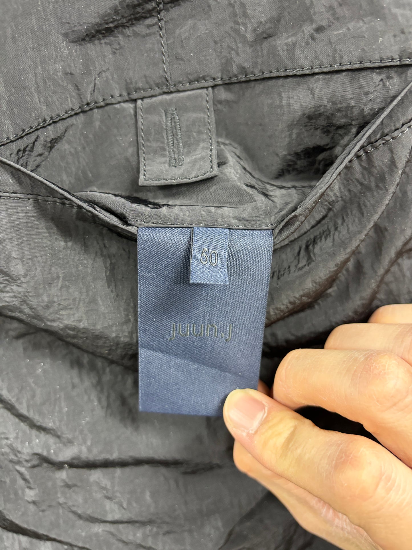 Juun. j double layered denim nylon shorts