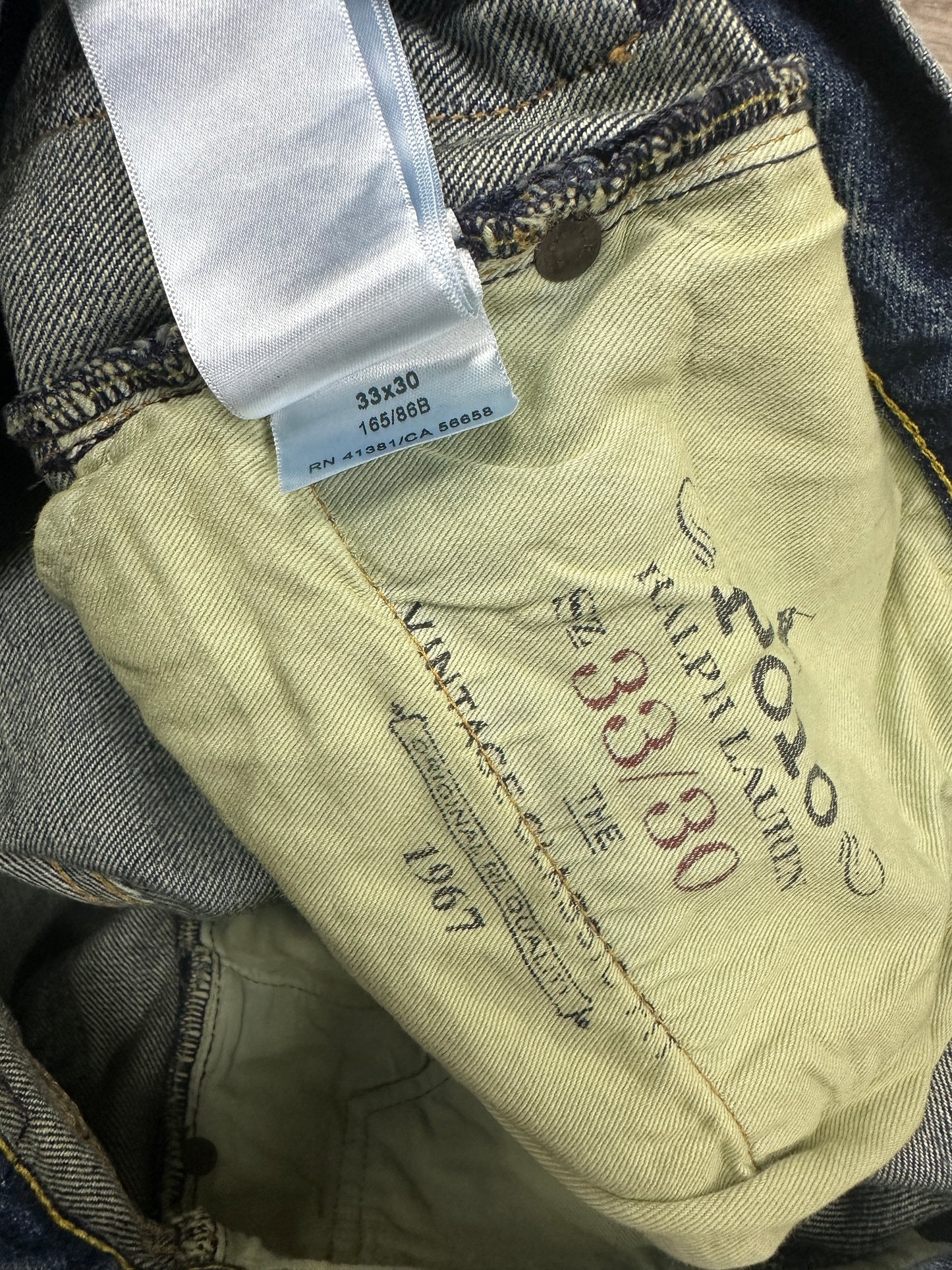 Polo RL Patch distressed jeans Size 33x30