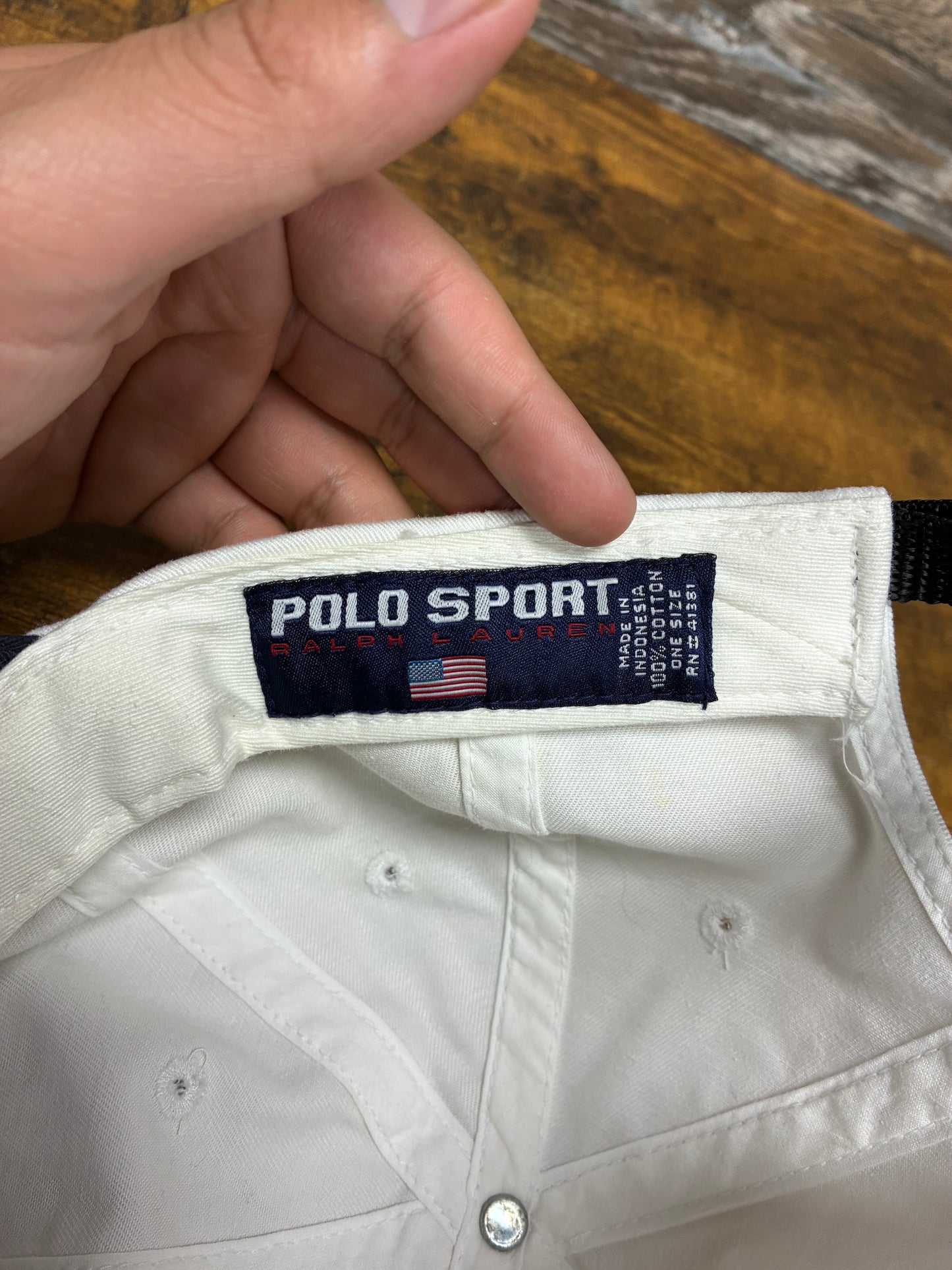 OS - Vintage Polo Sport Ralph Lauren White Hat