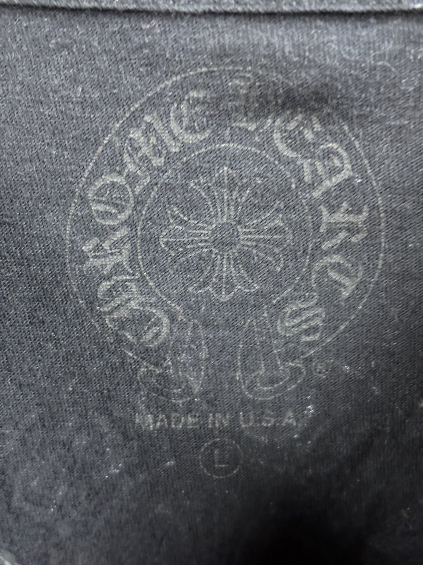 Chrome hearts t bar vertical logo tee shirt Large