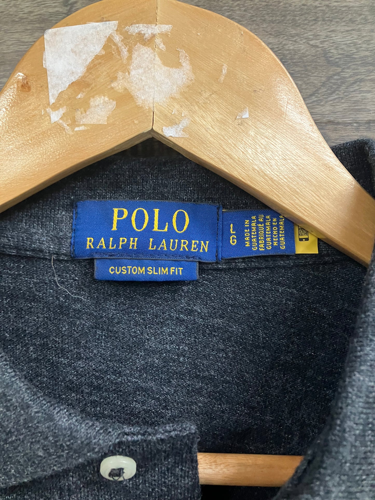 L - Polo By Ralph Lauren Dark Grey Polo
