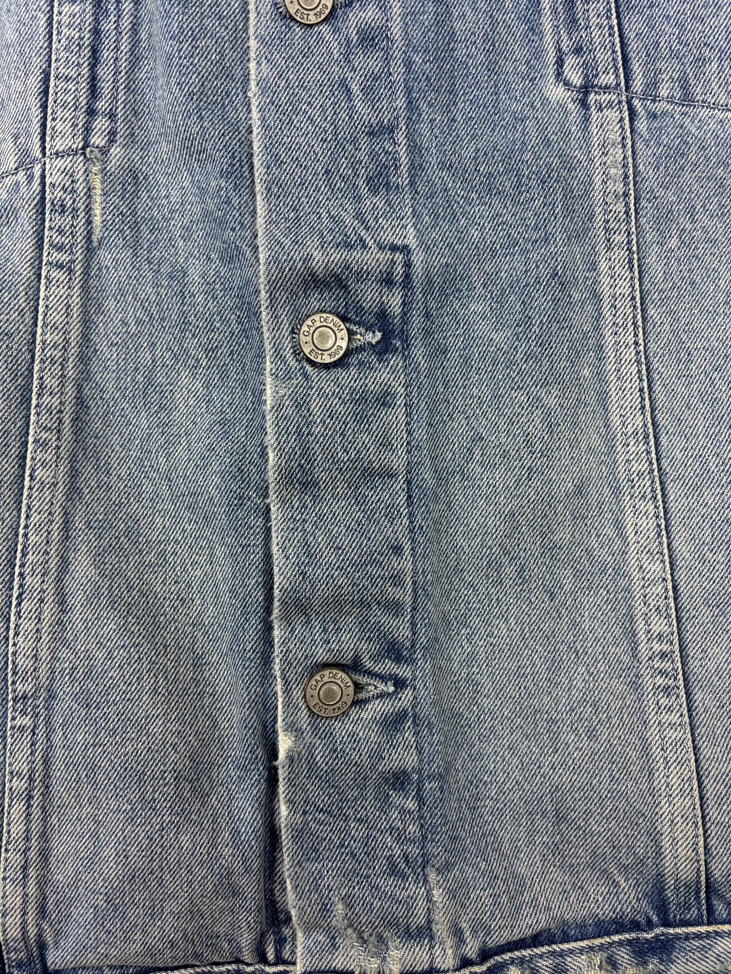 Yeezy gap padded denim moto jacket M