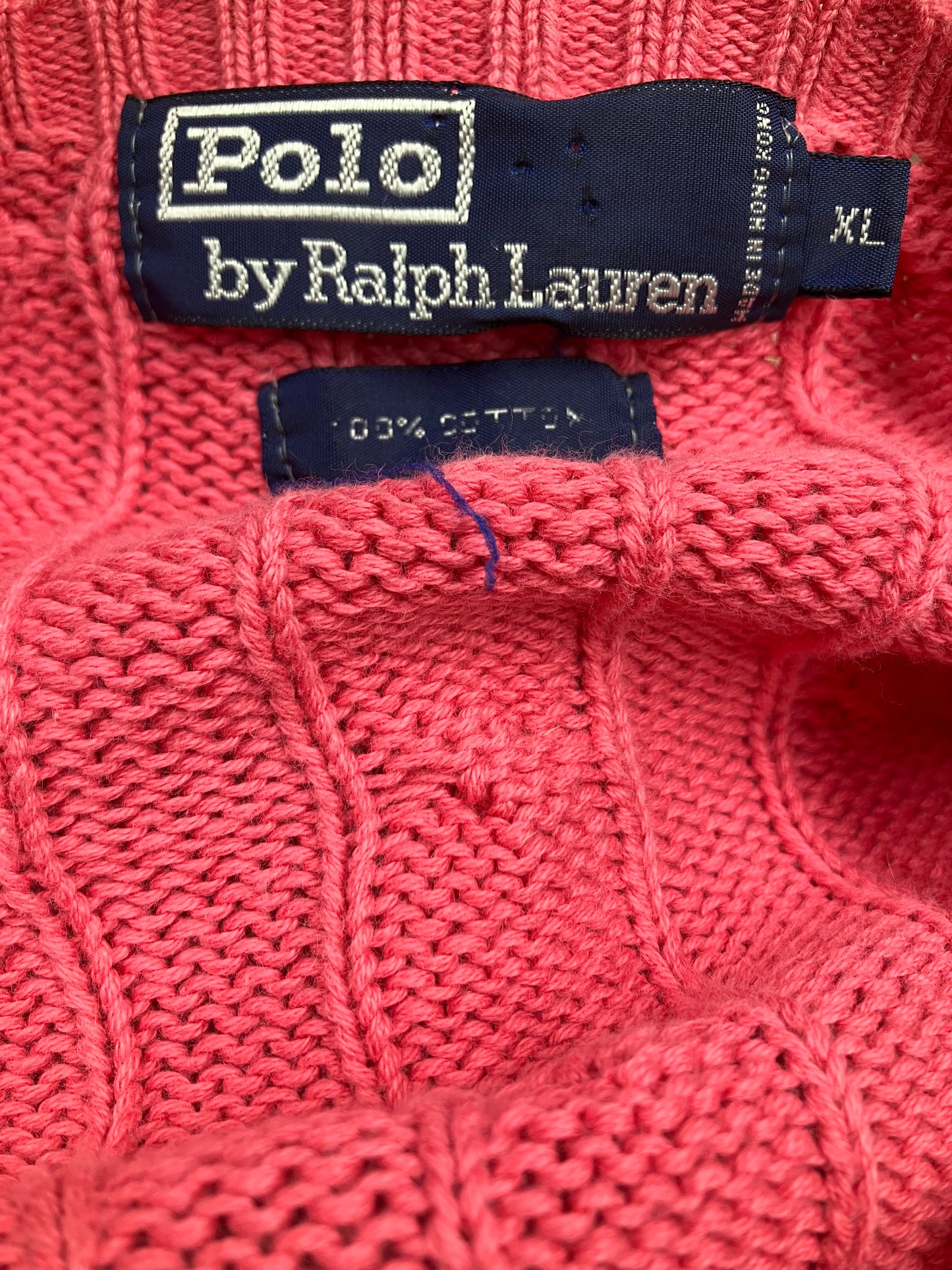Polo cable knit Pink Size XL