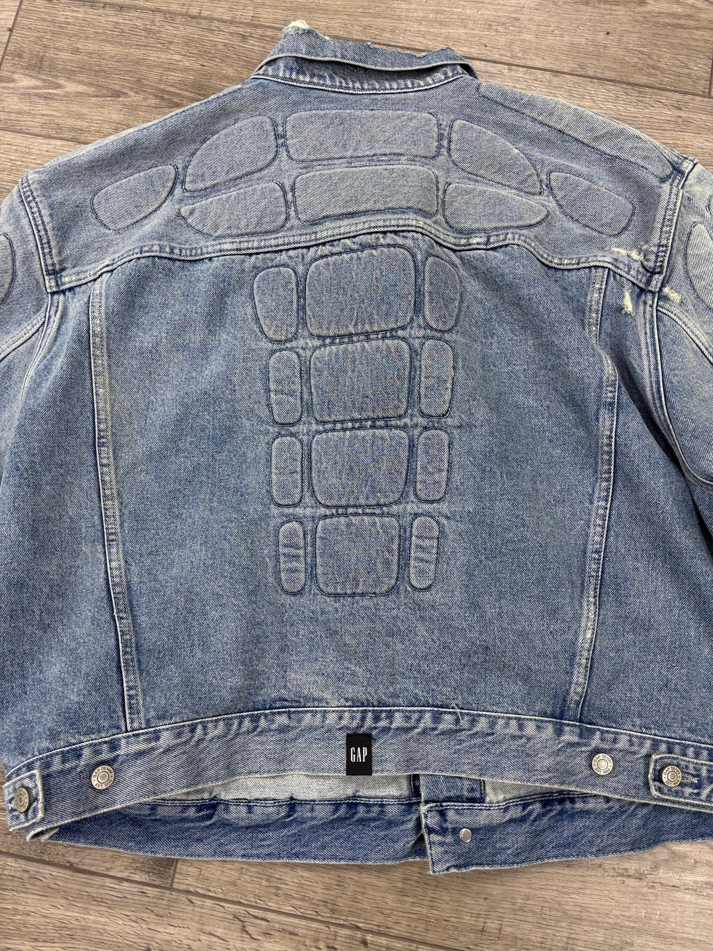Yeezy gap padded denim moto jacket M