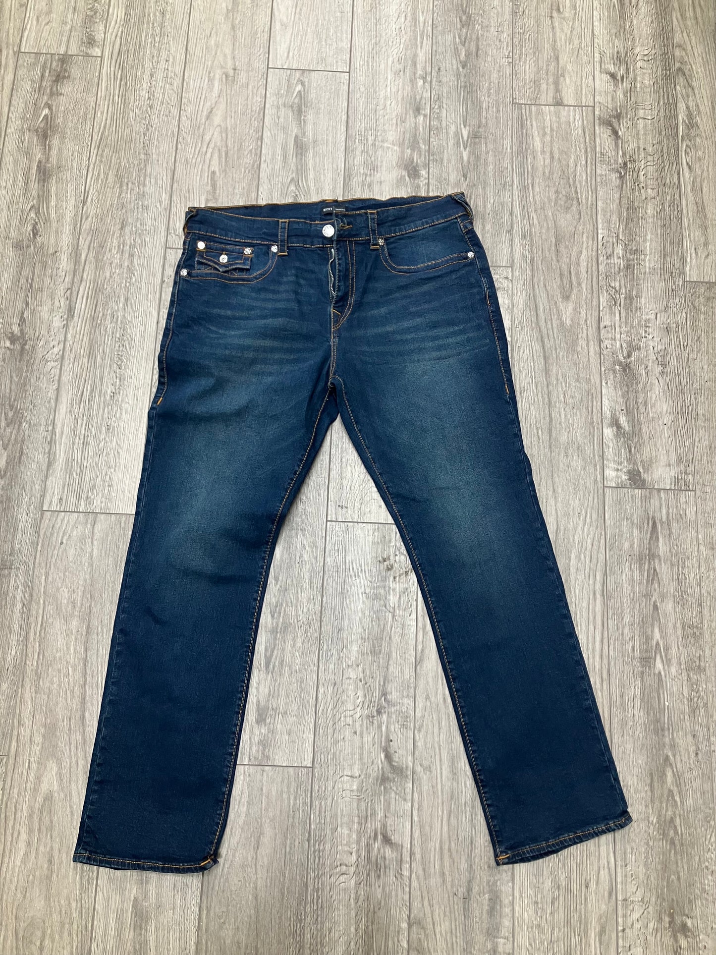 True Religion Navy Faded Jeans 38