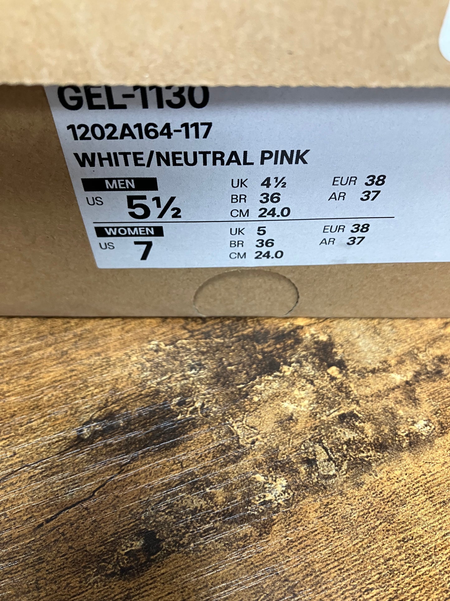 7W-ASICS Gel 1130 White Neutral Pink
