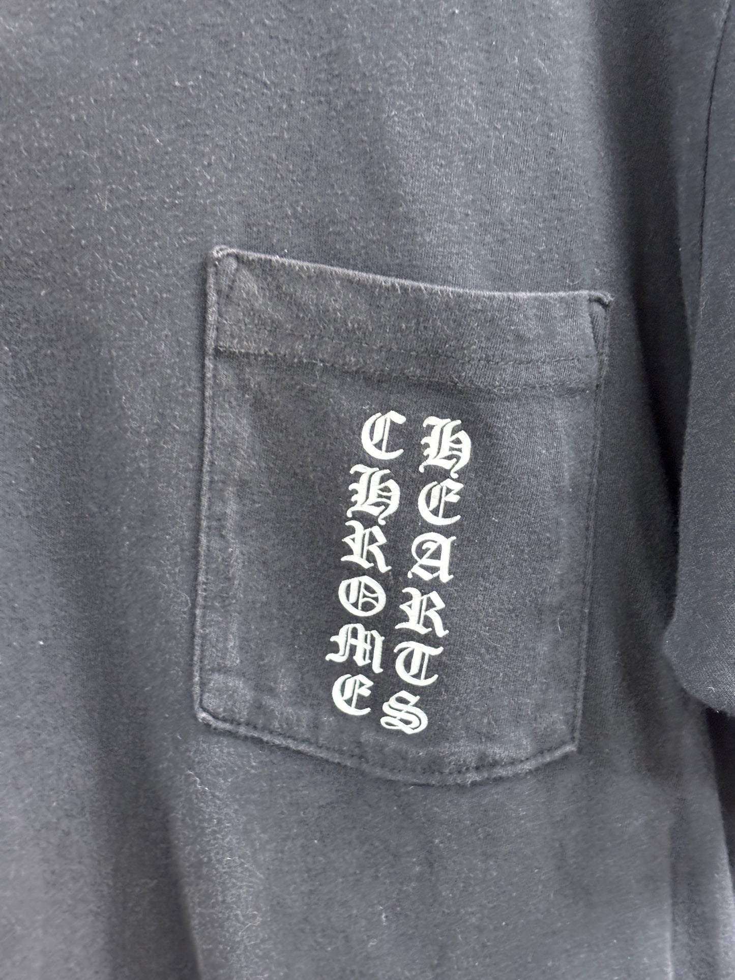 Chrome hearts t bar vertical logo tee shirt Large