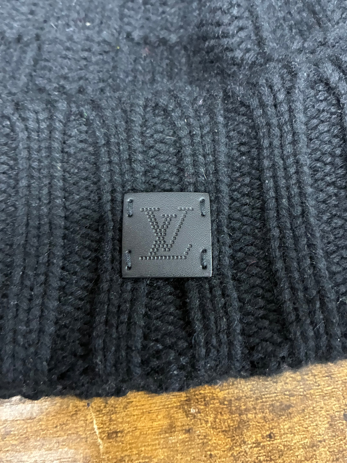 Louis Vuitton Cashmere Black Damier Beanie