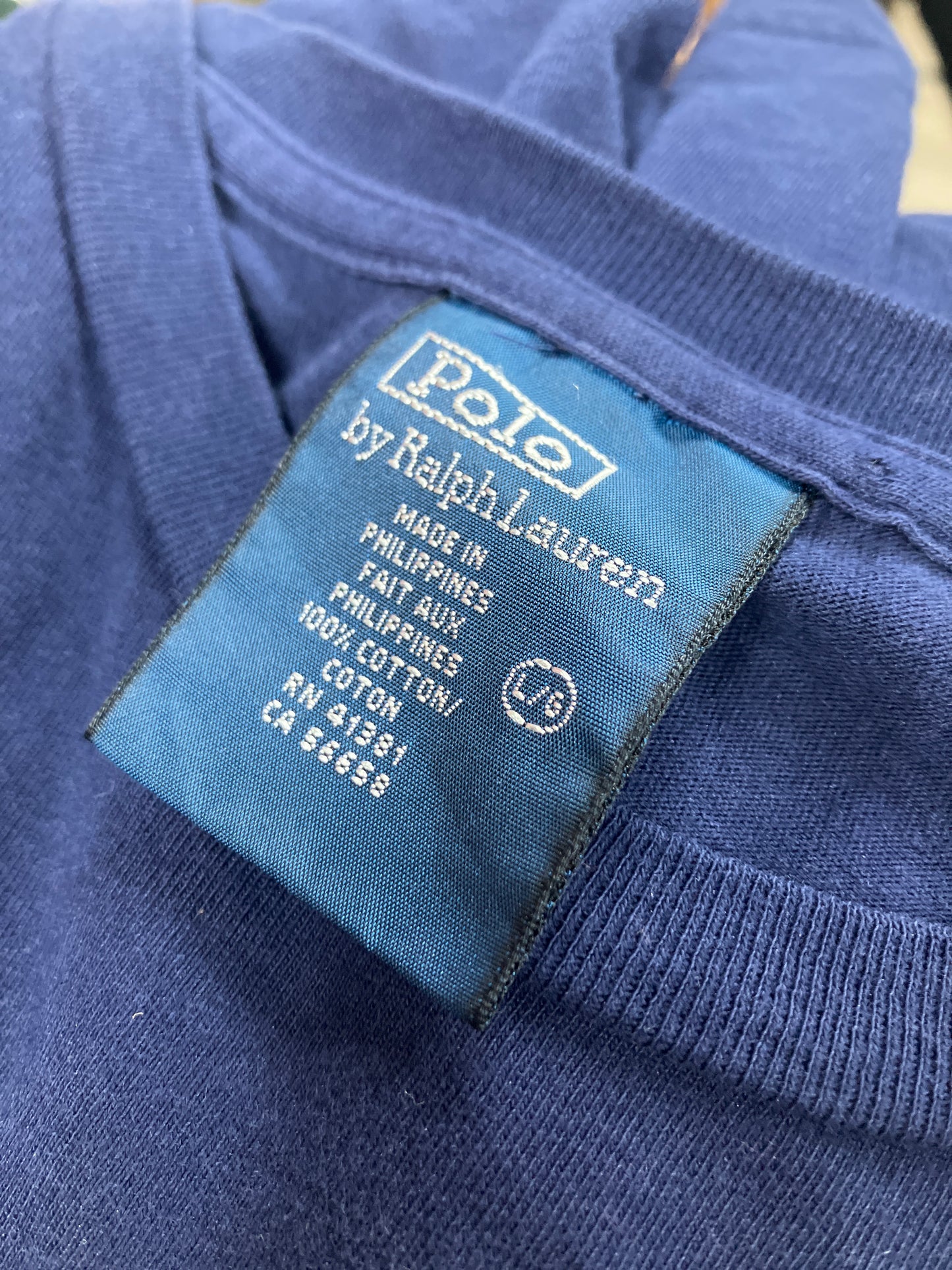 Polo Ralph Lauren Navy Tee Sz L