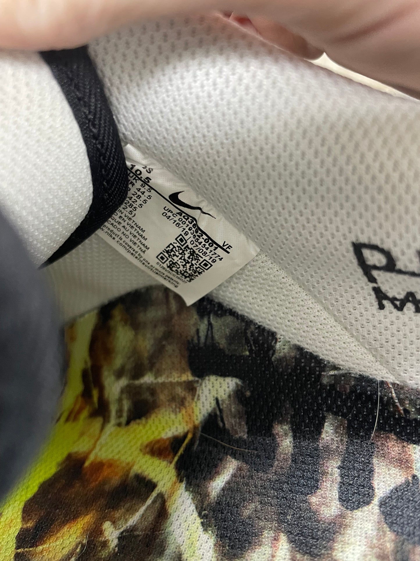 Nike Air Force 1 G-Dragon Peaceminusone Para-Noise Size 10.5