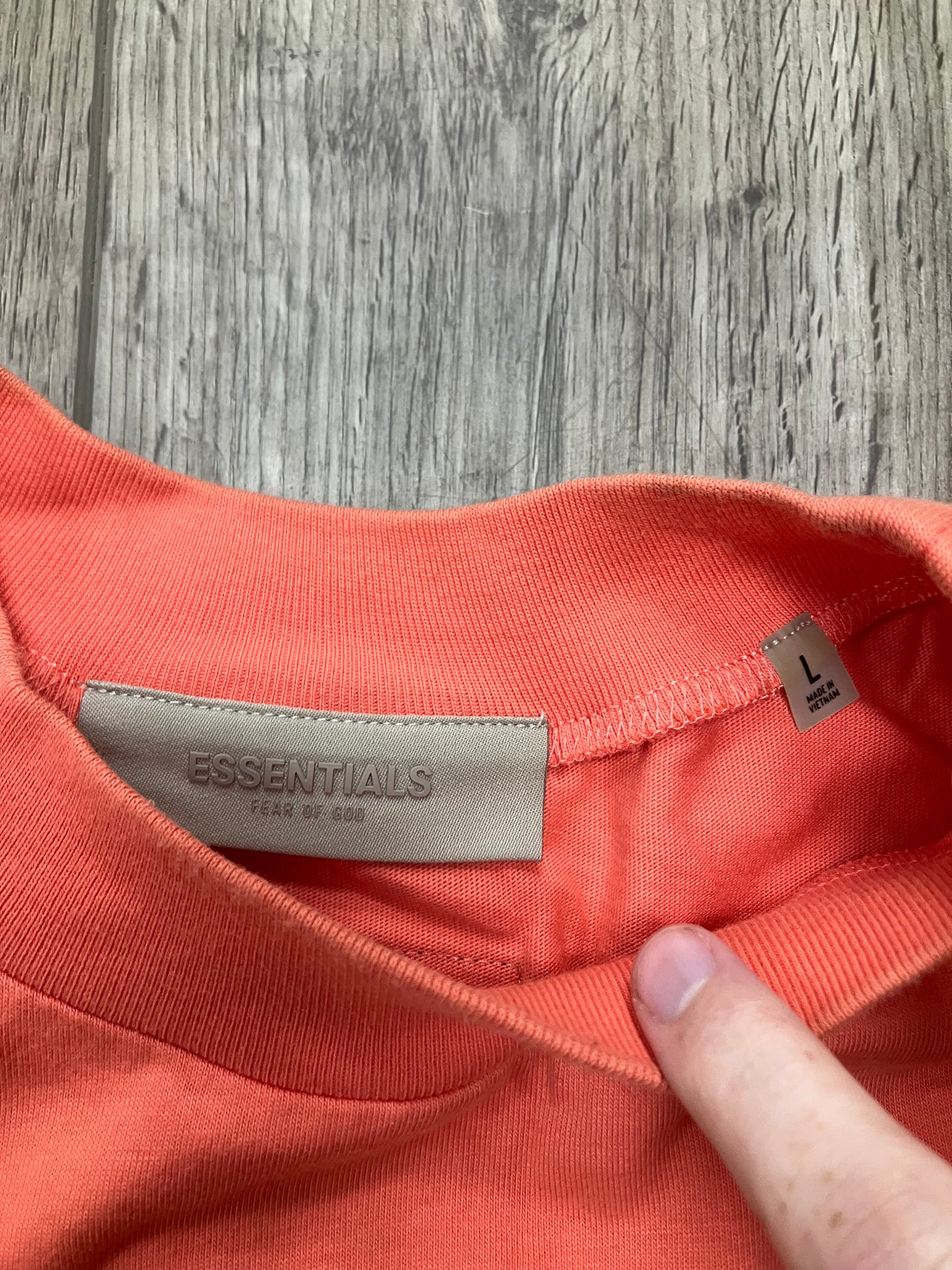 Essentials Peach Tee Size Large