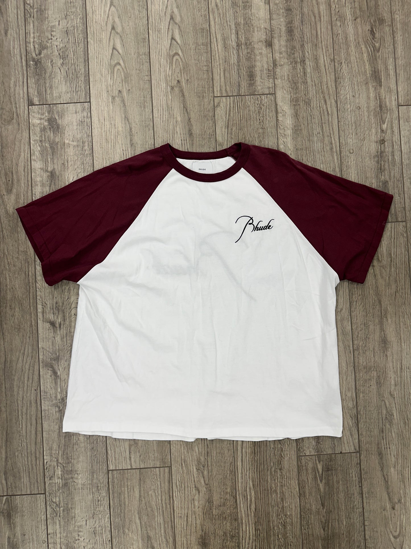 L - Rhude Logo Raglan Burgundy