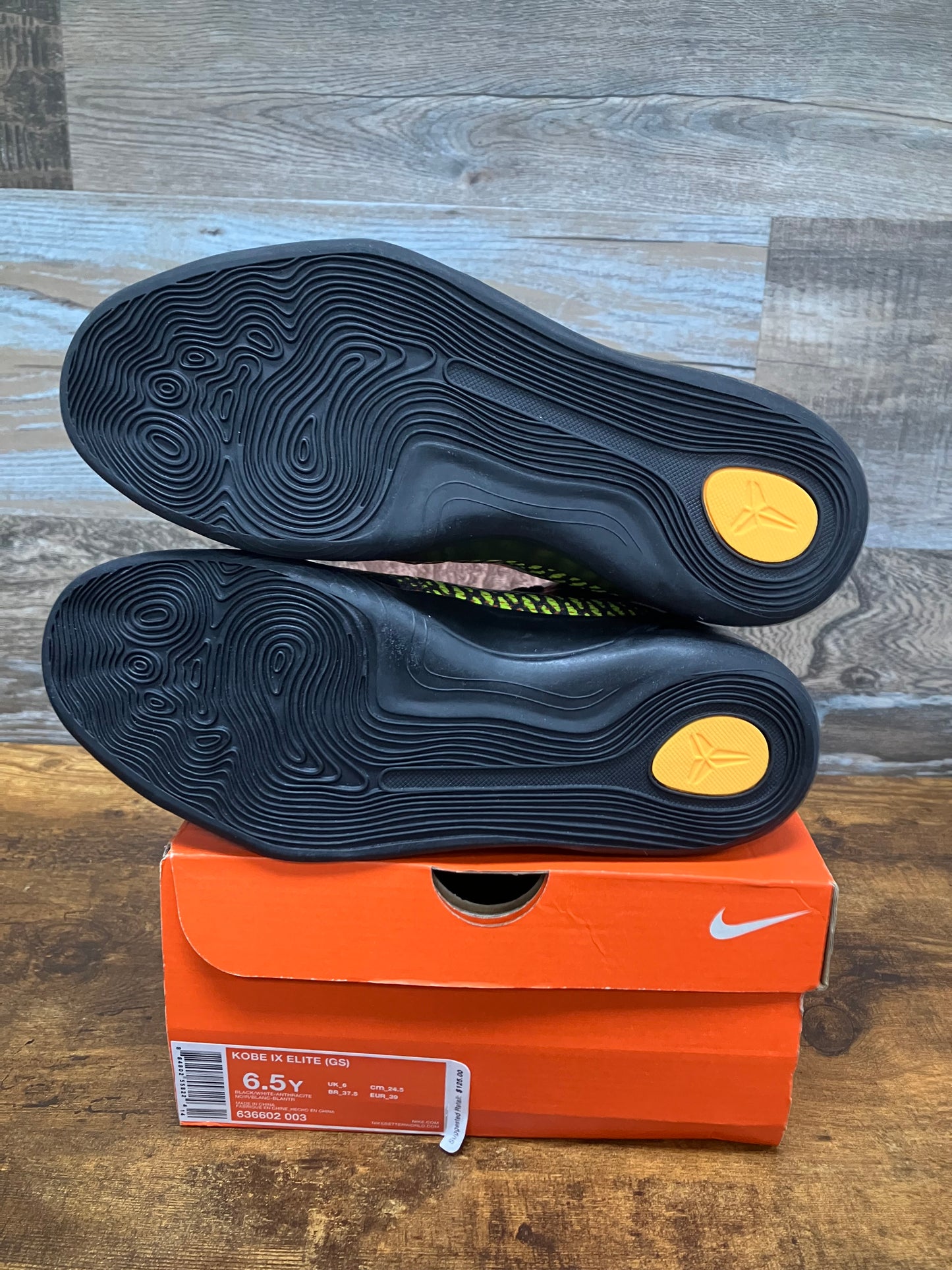 Kobe 9 Elite Black Anthracite Size 6.5y