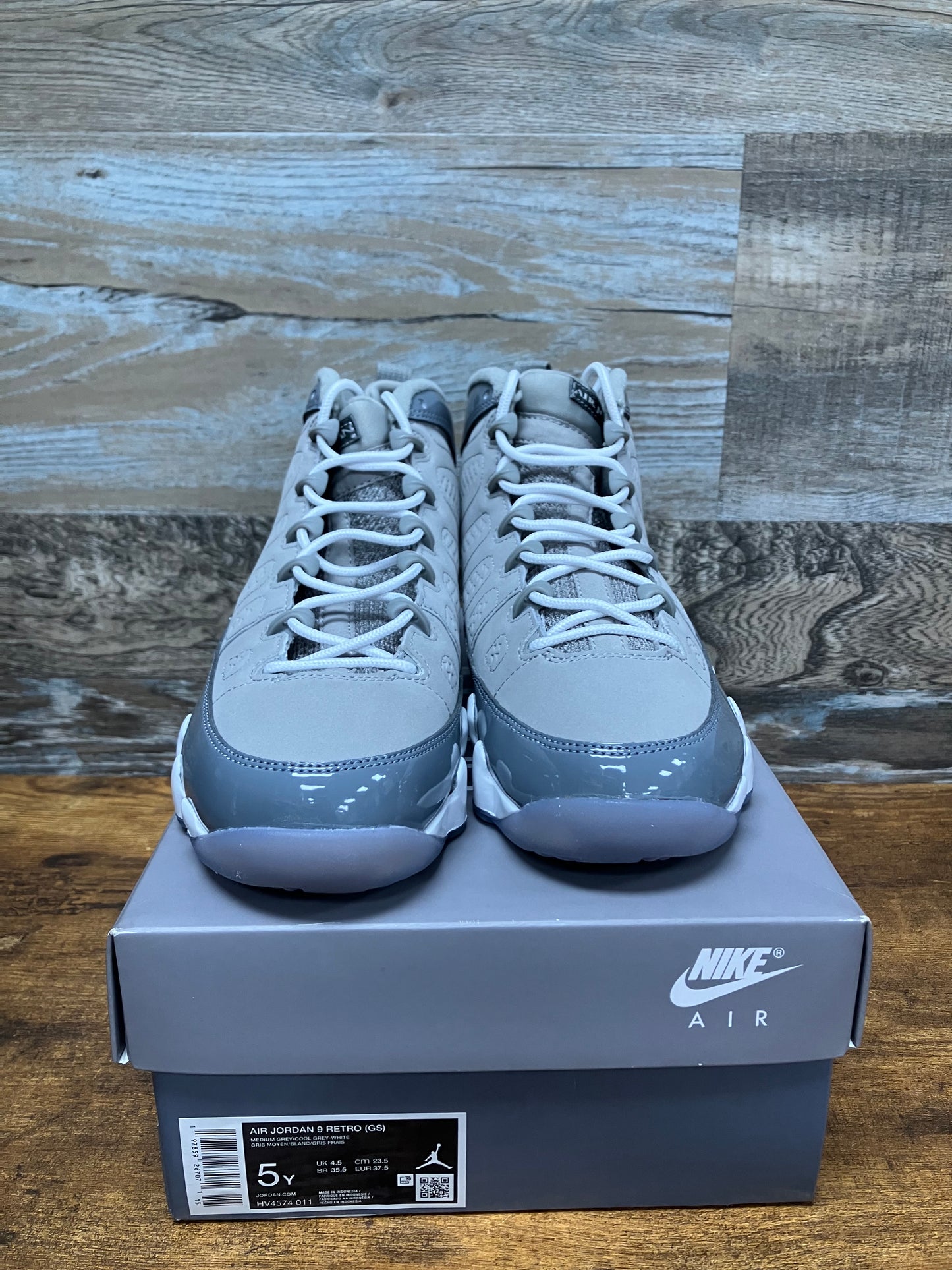 Jordan 9 Cool Grey Size 5y