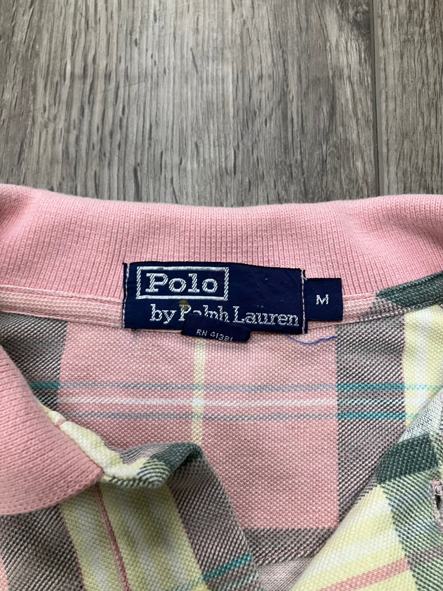 Vintage Polo Ralph Lauren Pink Plaid Long Sleeve Shirt M