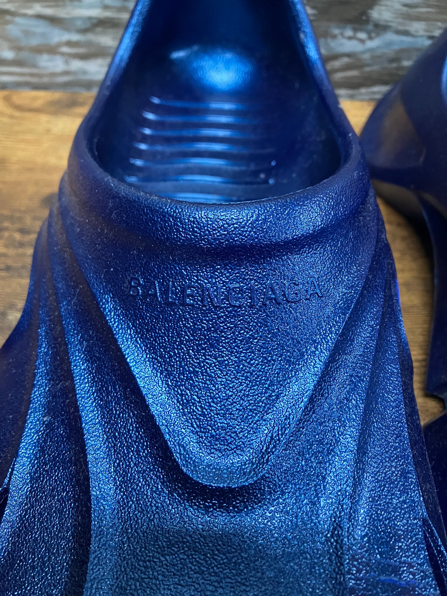 Balenciaga Blue Mold Slides Size 44 (US 11)