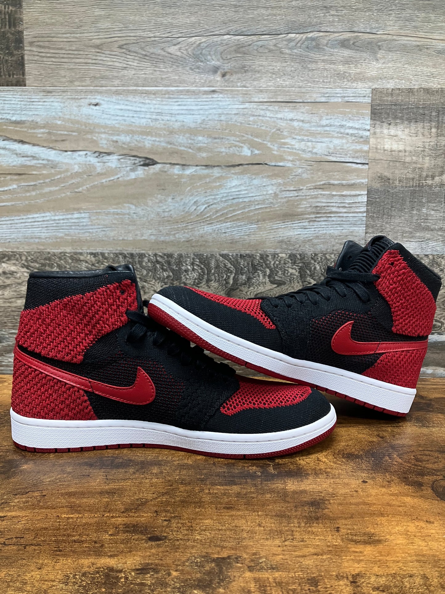 10-Air Jordan 1 high Flyknit Bred