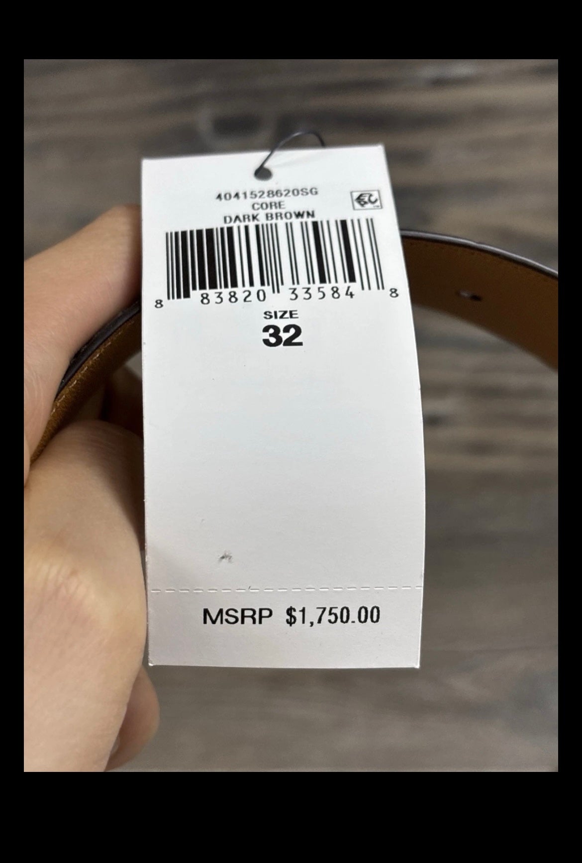 32-Ralph Lauren purple Label Alligator Belt Dark Brown