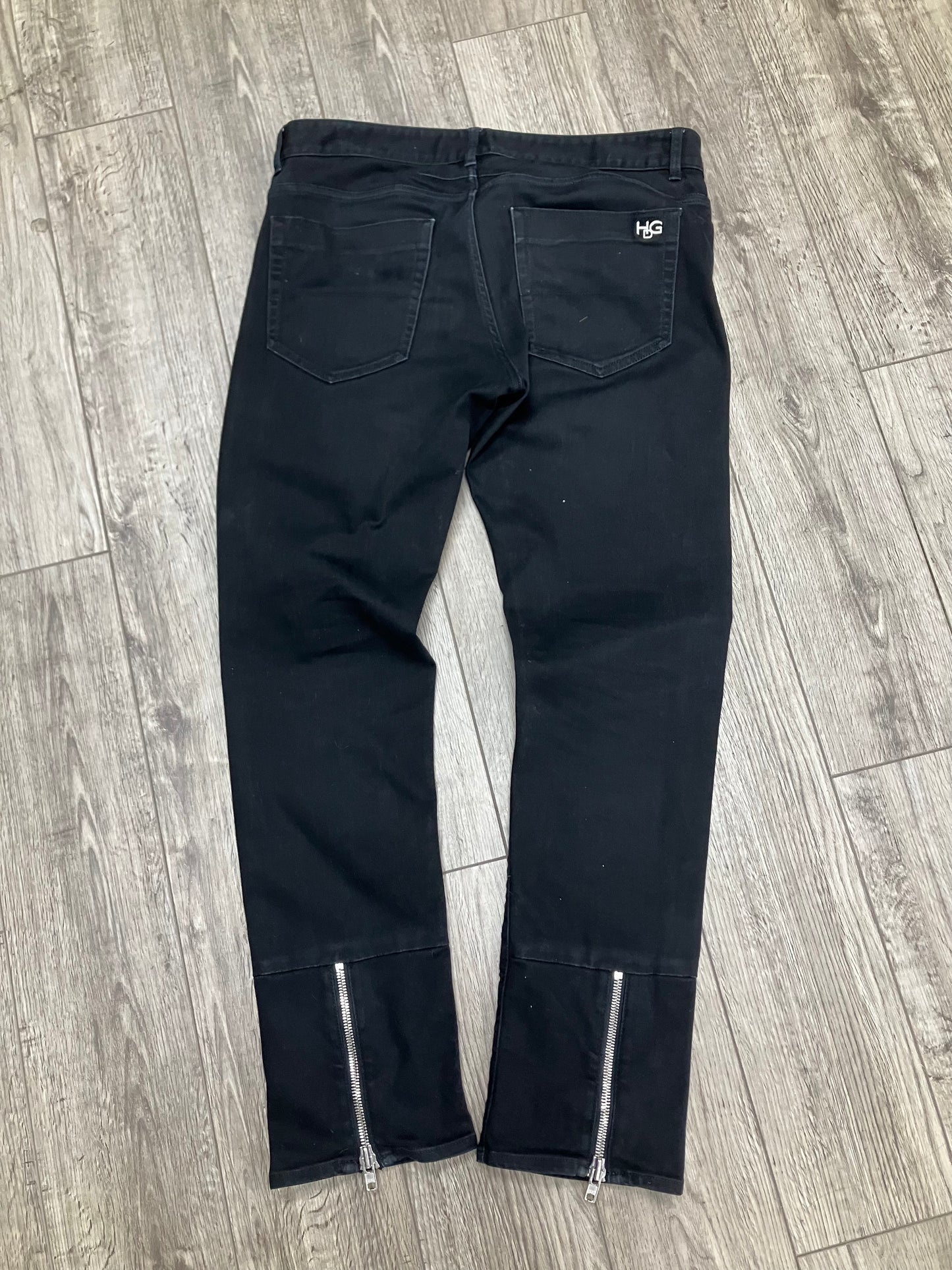 33-Givenchy Black Zipper Skinny jeans