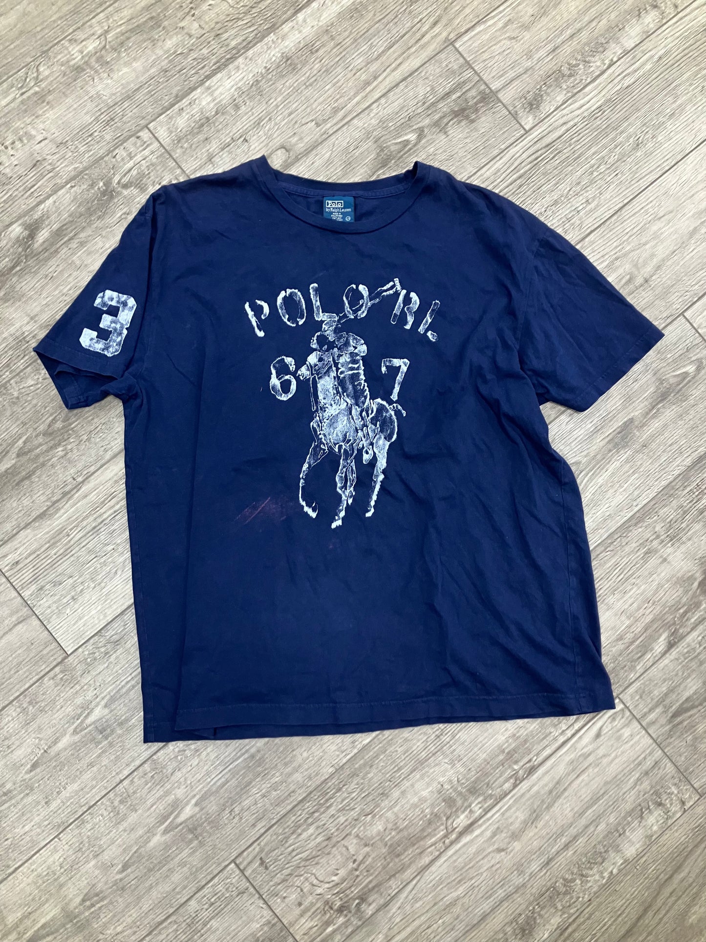 Polo Ralph Lauren Navy Tee Sz L