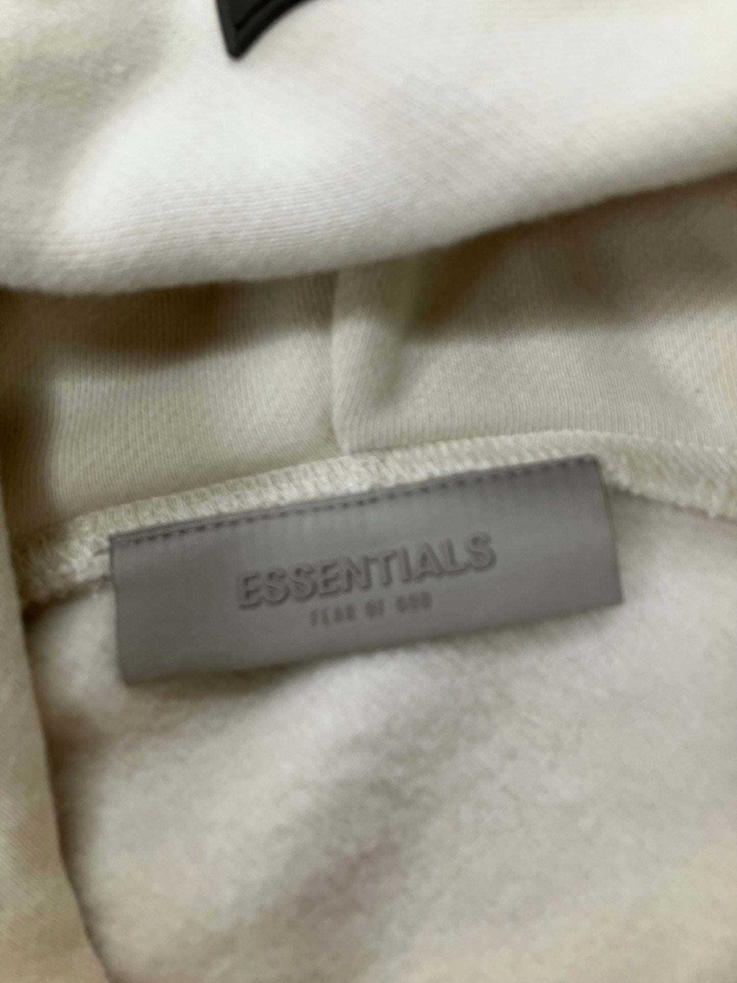 Fear of God Essentials Cream Hoodie Size L