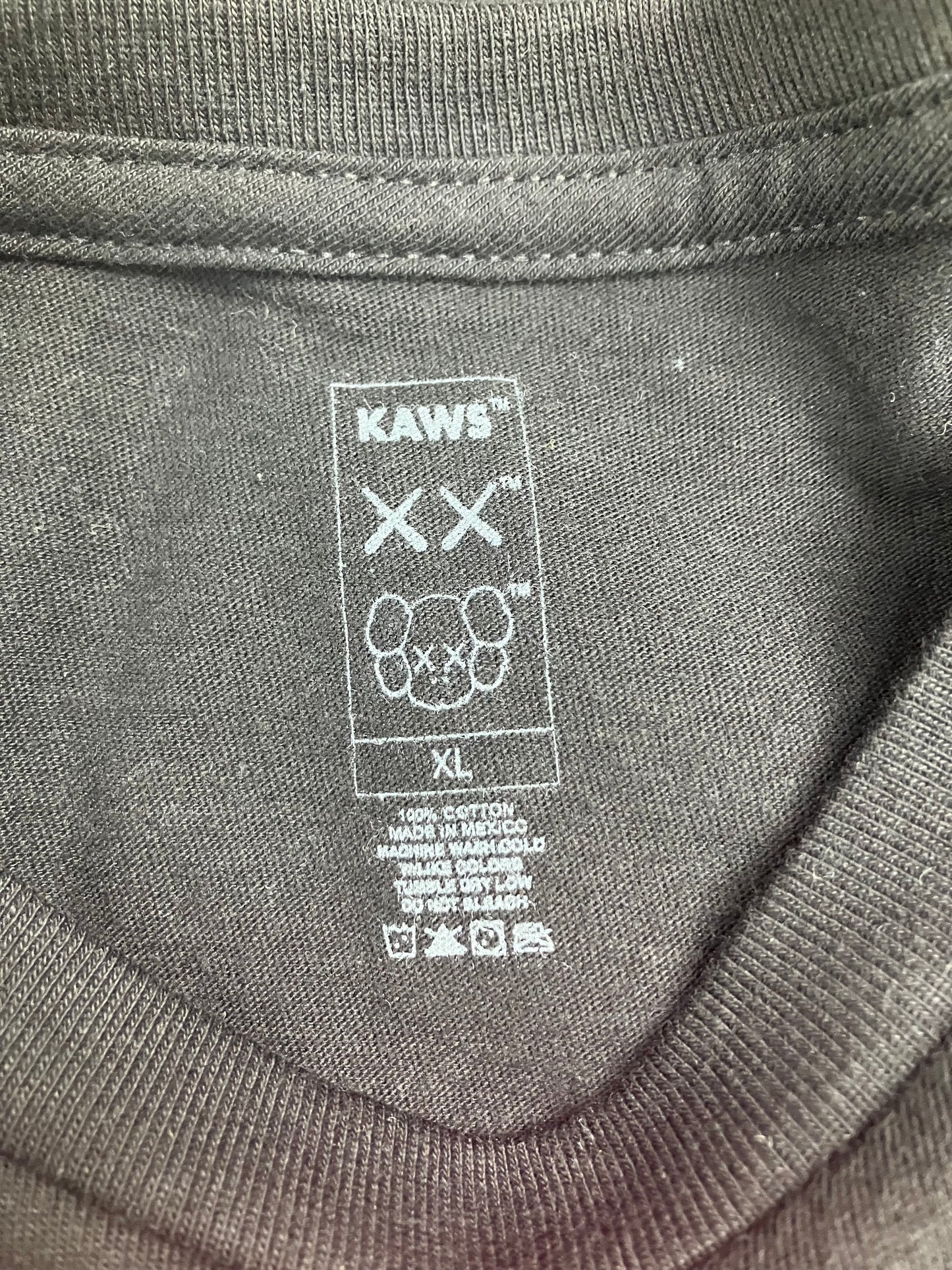 XL-Kaws Skeleton New Fiction tee