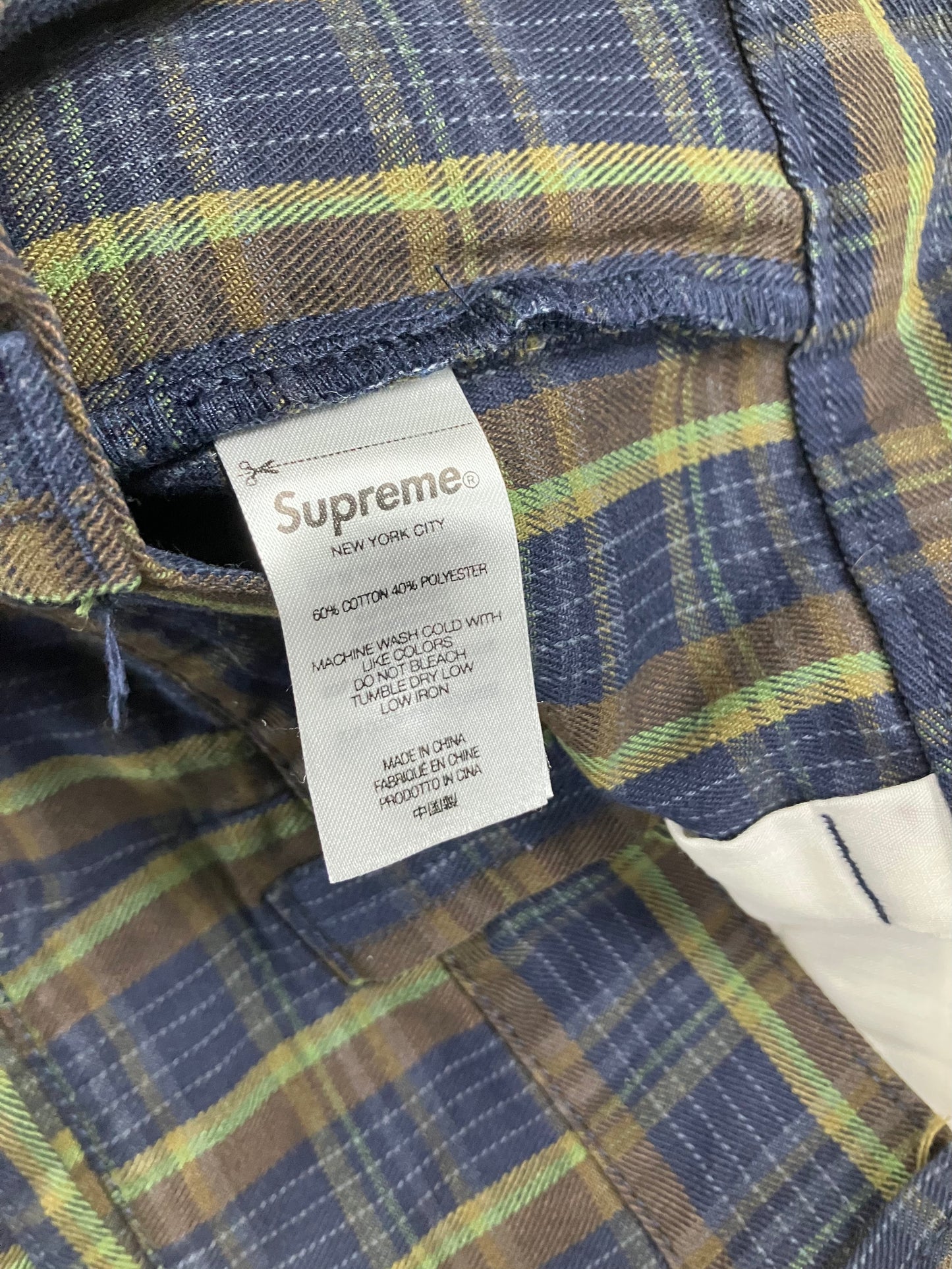 30-Supreme Plaid/Navy Work Pants