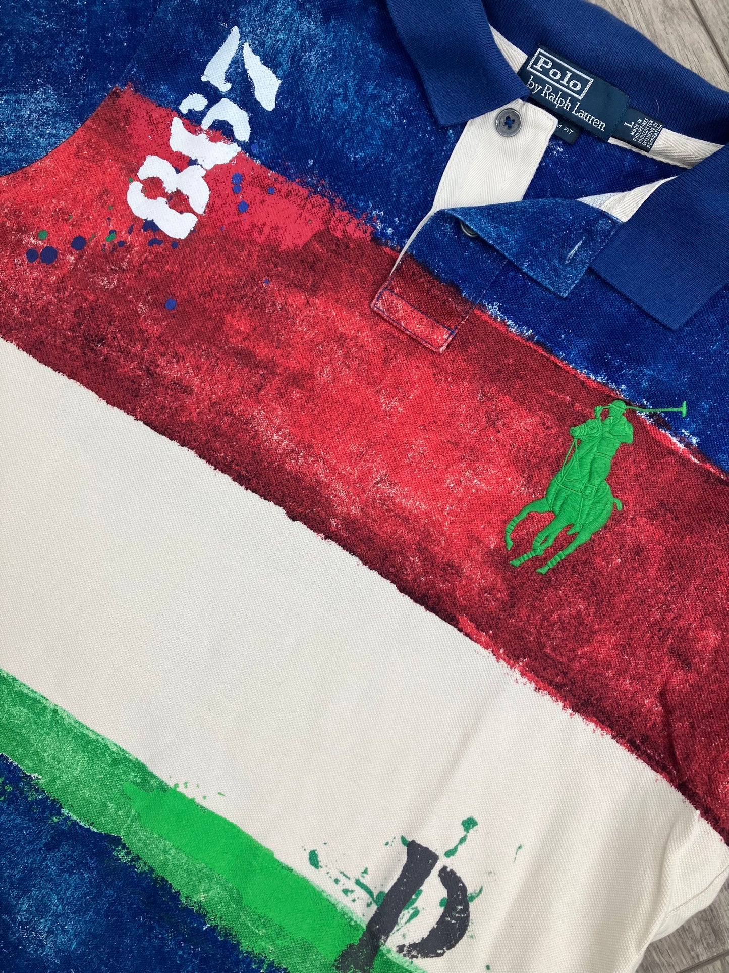 L-Polo Watercolor Stripes