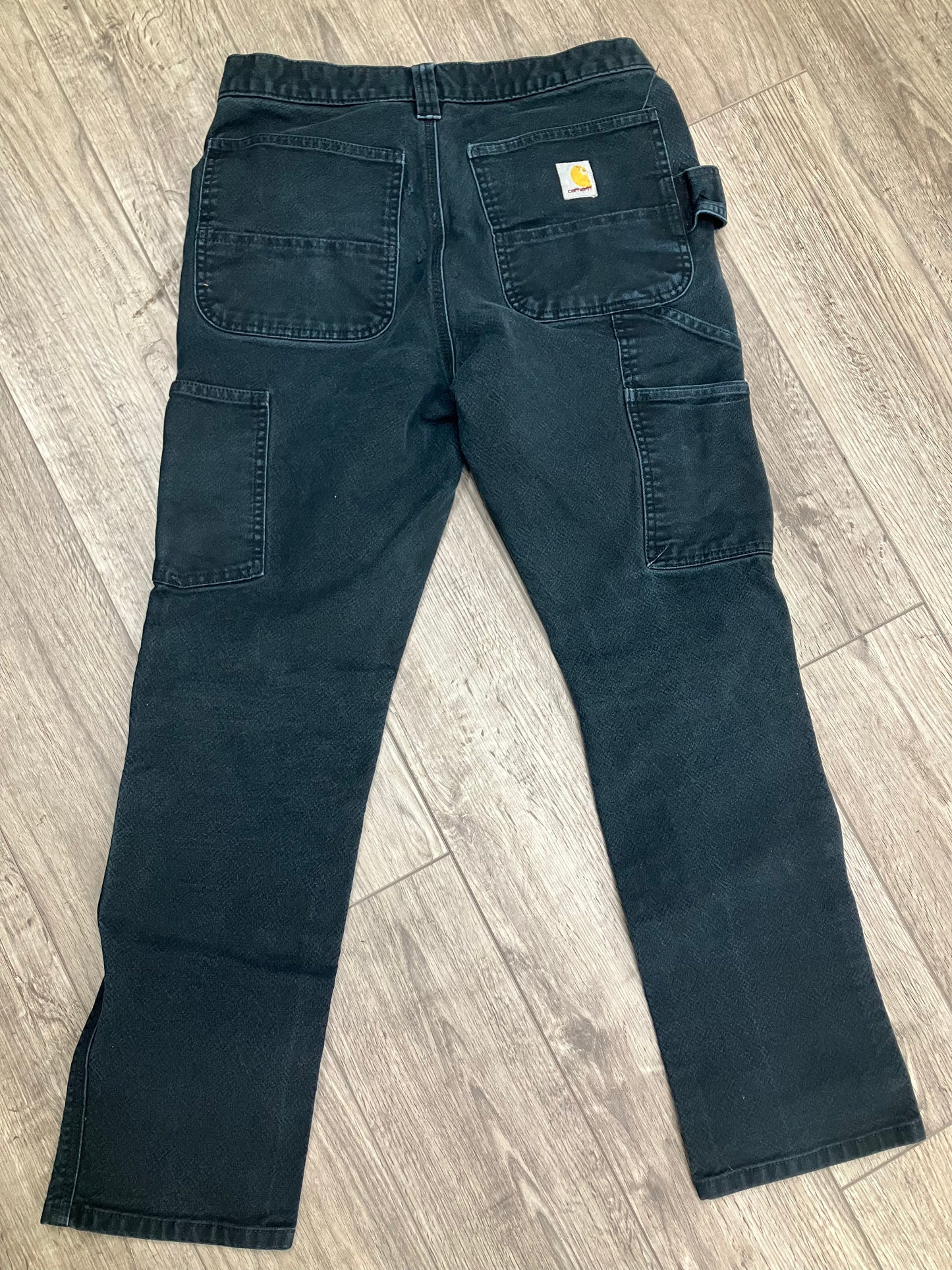 31-Black Carhartt double Knee pants