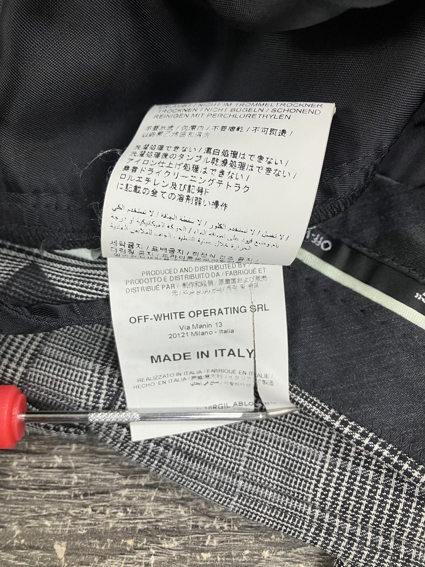 30-Off-White Tailored Strap Cargos