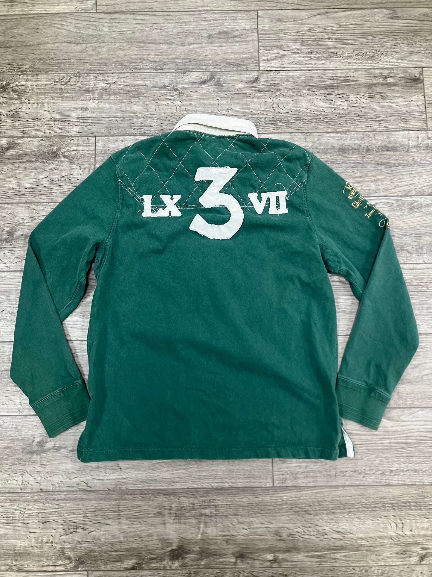 L-Polo Ralph Lauren Green Rugby Shirt