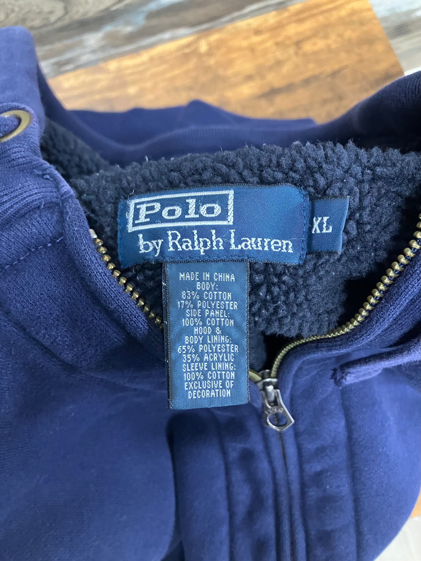 XL-Polo Ralph Lauren Thermal Fleece Lined Zip Up