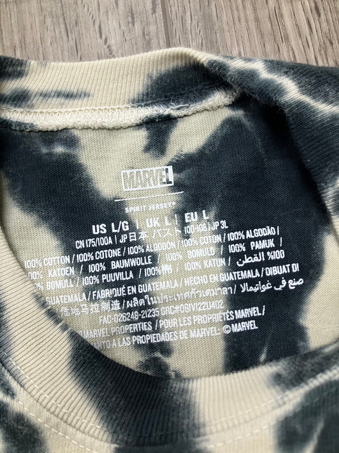 Marvel Tie-Dye Spirit Jersey Size L