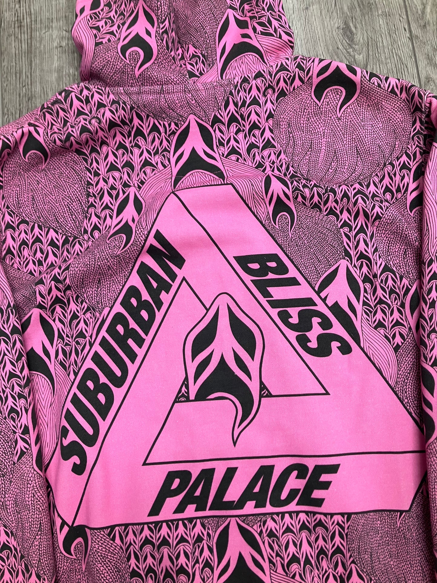 Palace Suburban Less Ghost Pink Hoodie Size S