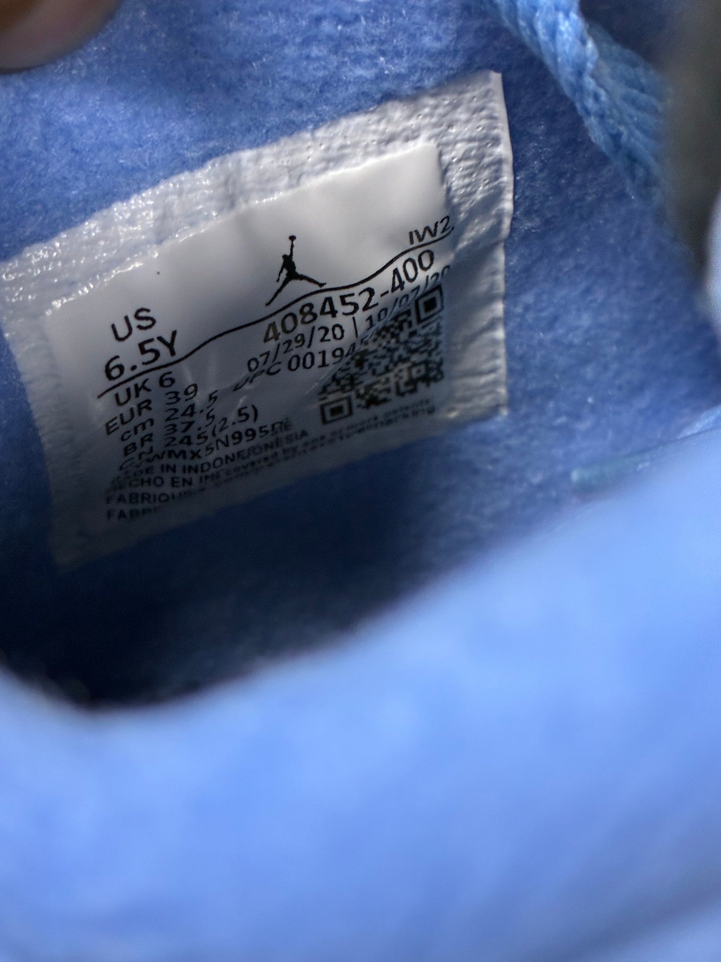6.5Y - Air Jordan 4 University Blue