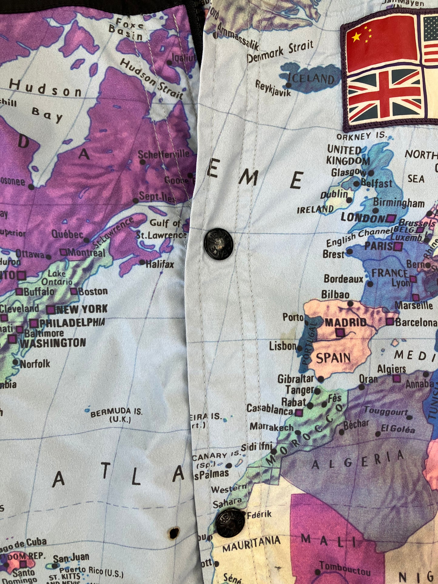 Supreme X The North Face Atlas Map Exhibition Jacket Sz L