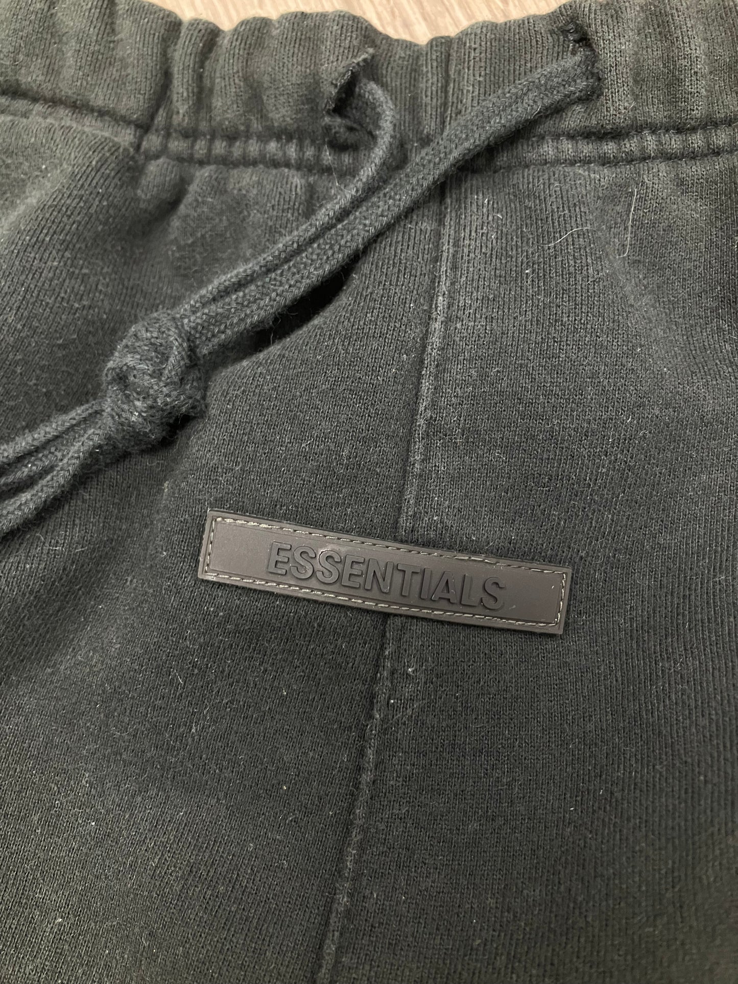 XL-Fear Of God Essentials Black Cotton Shorts