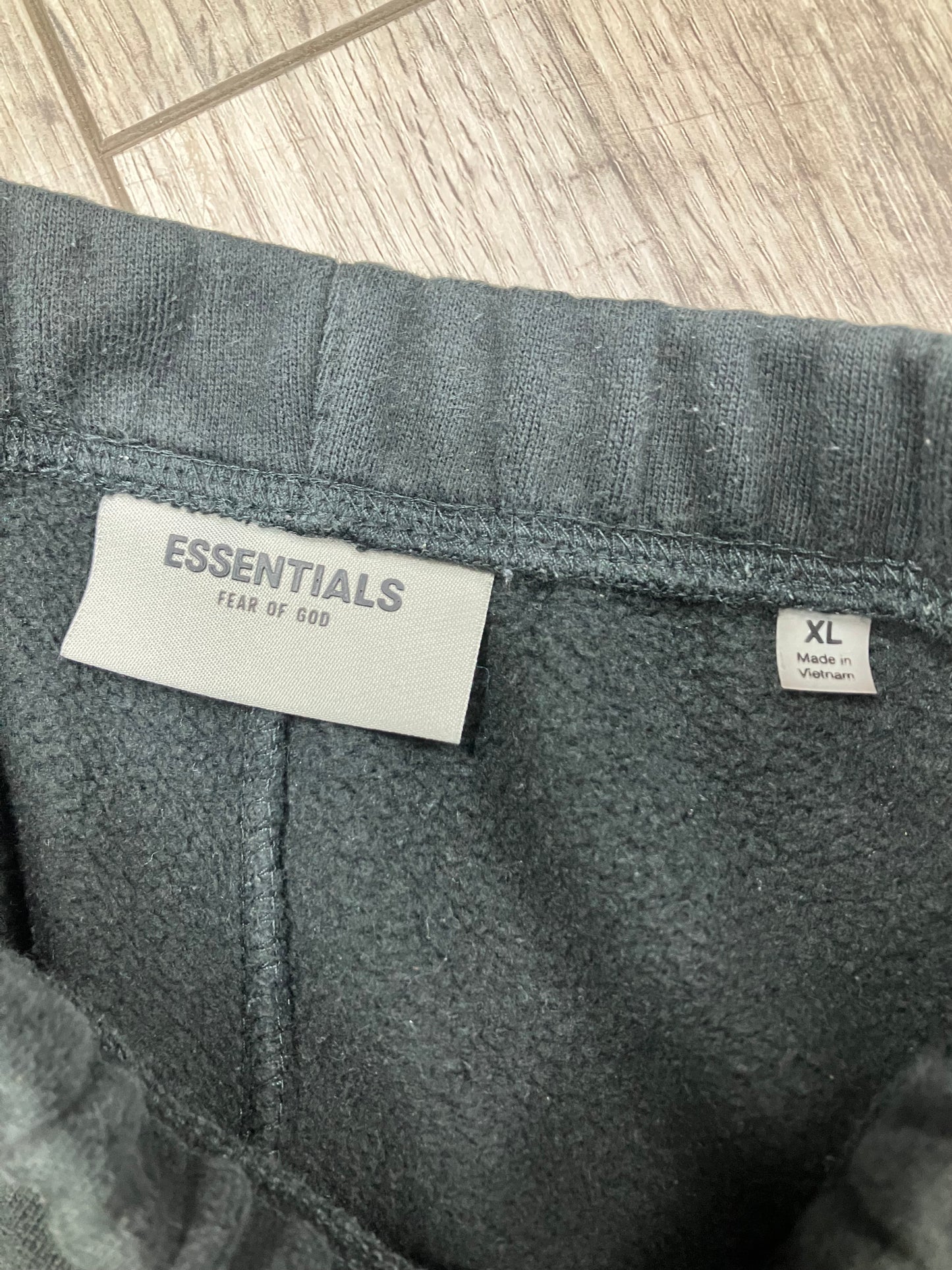XL-Fear Of God Essentials Black Cotton Shorts