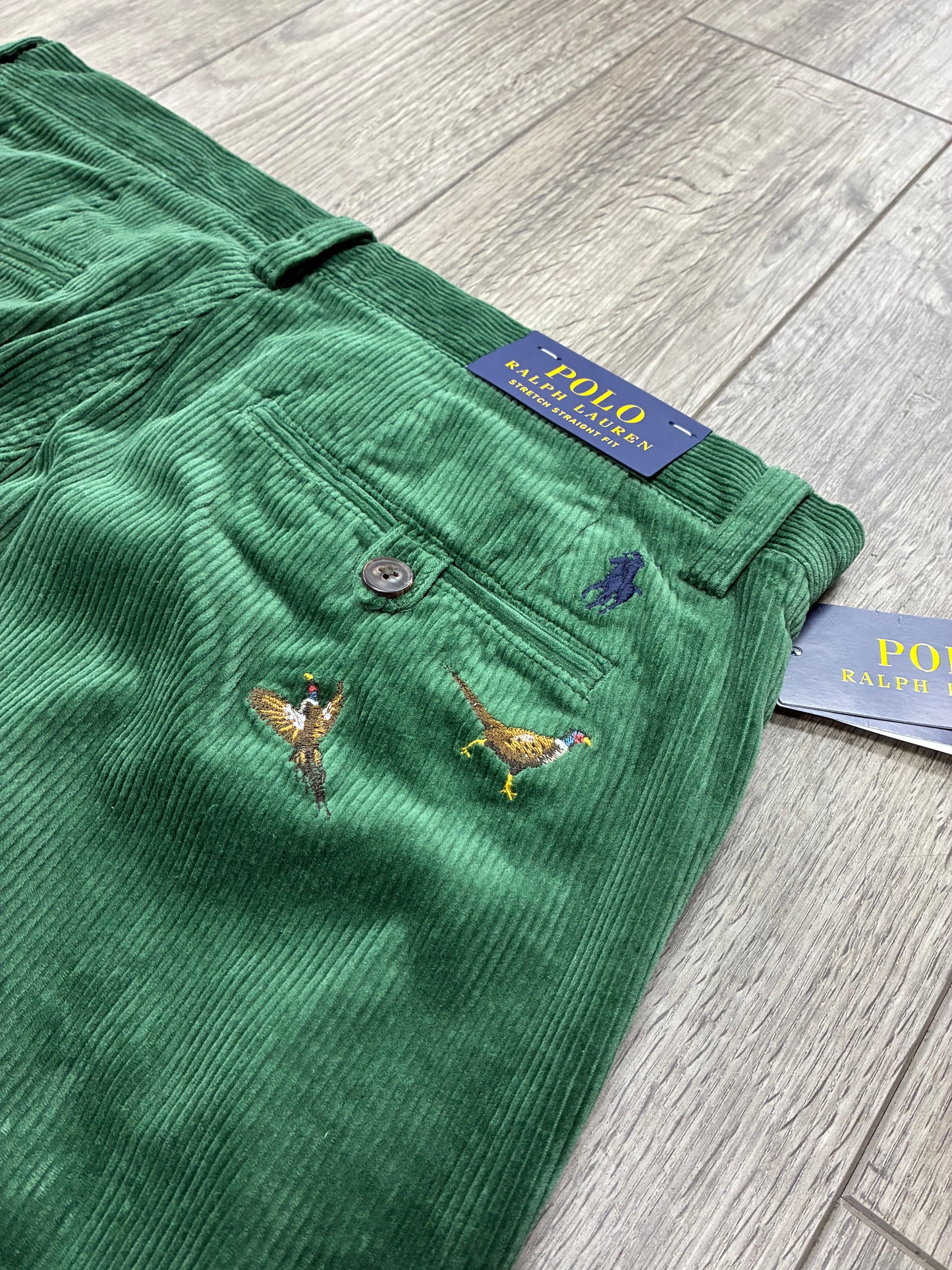 31 - Polo Ralph Lauren Green Corduroy Pheasant Bedford Pants