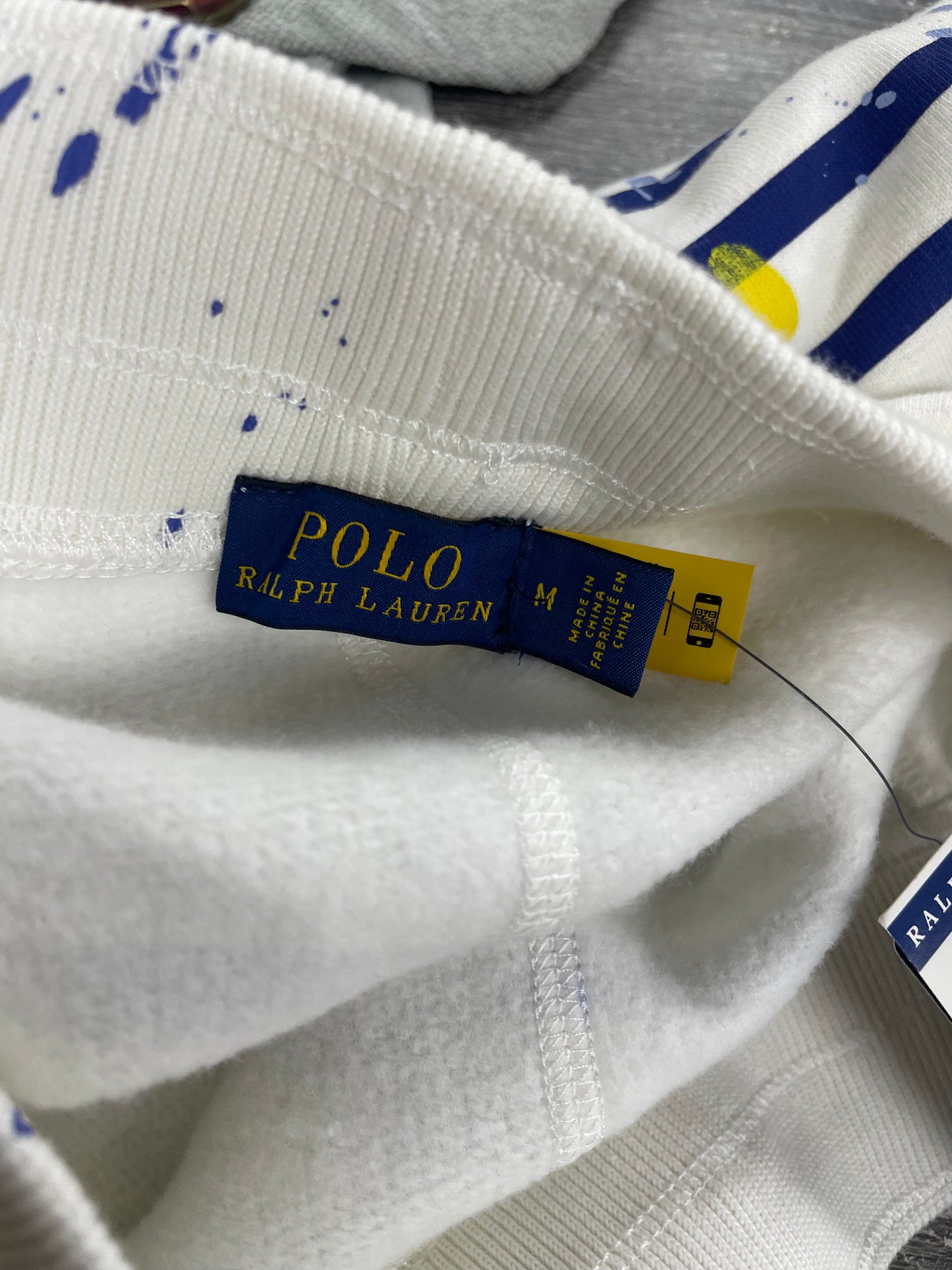 M-Polo Ralph Lauren Striped Paint-Splatter Shorts