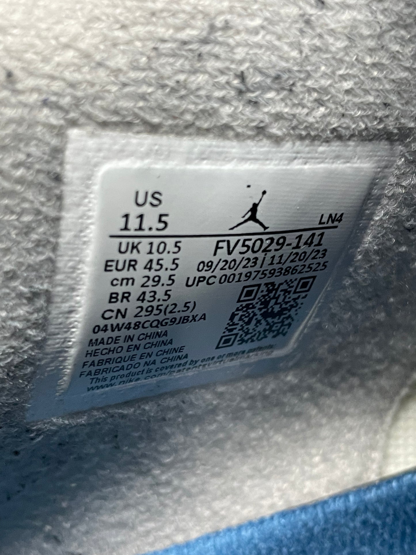 11.5-Air Jordan 4 Military Blue