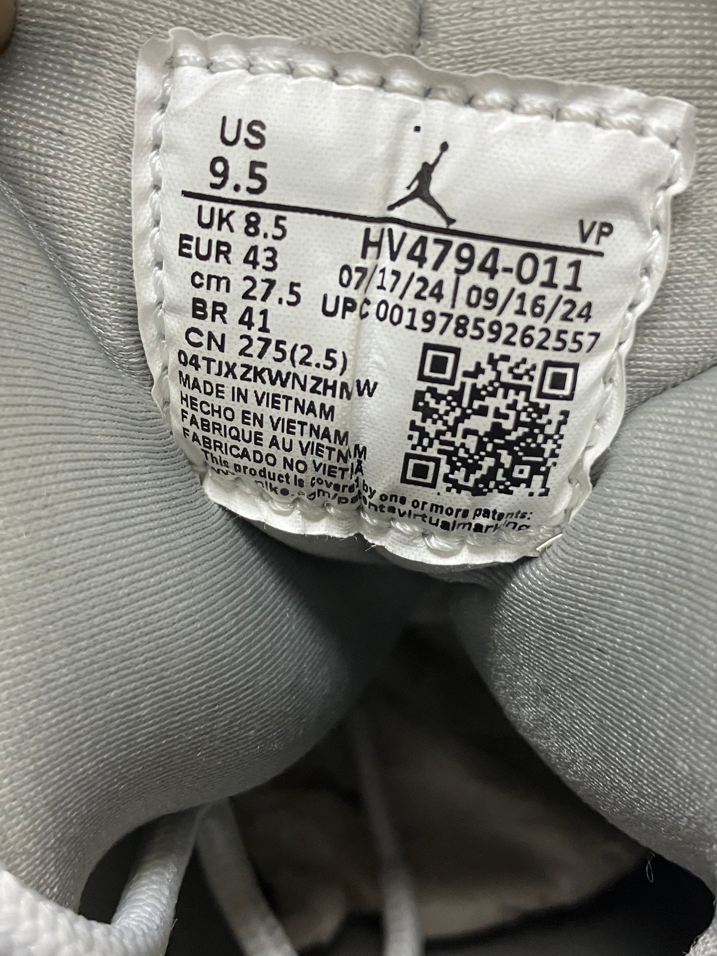 9.5-Air Jordan 9 Cool Grey