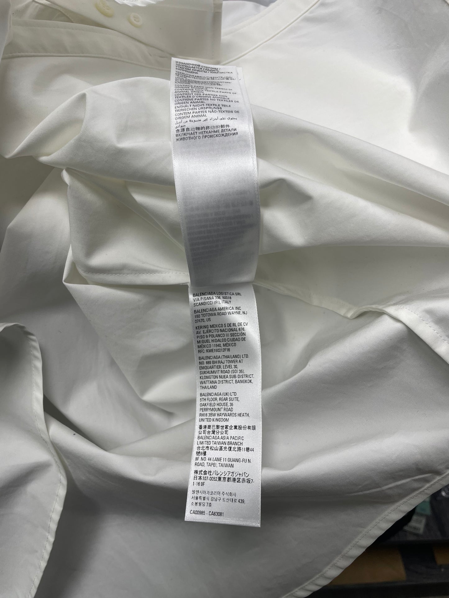 40/L-Balenciaga Hand Drawn BB Button Up