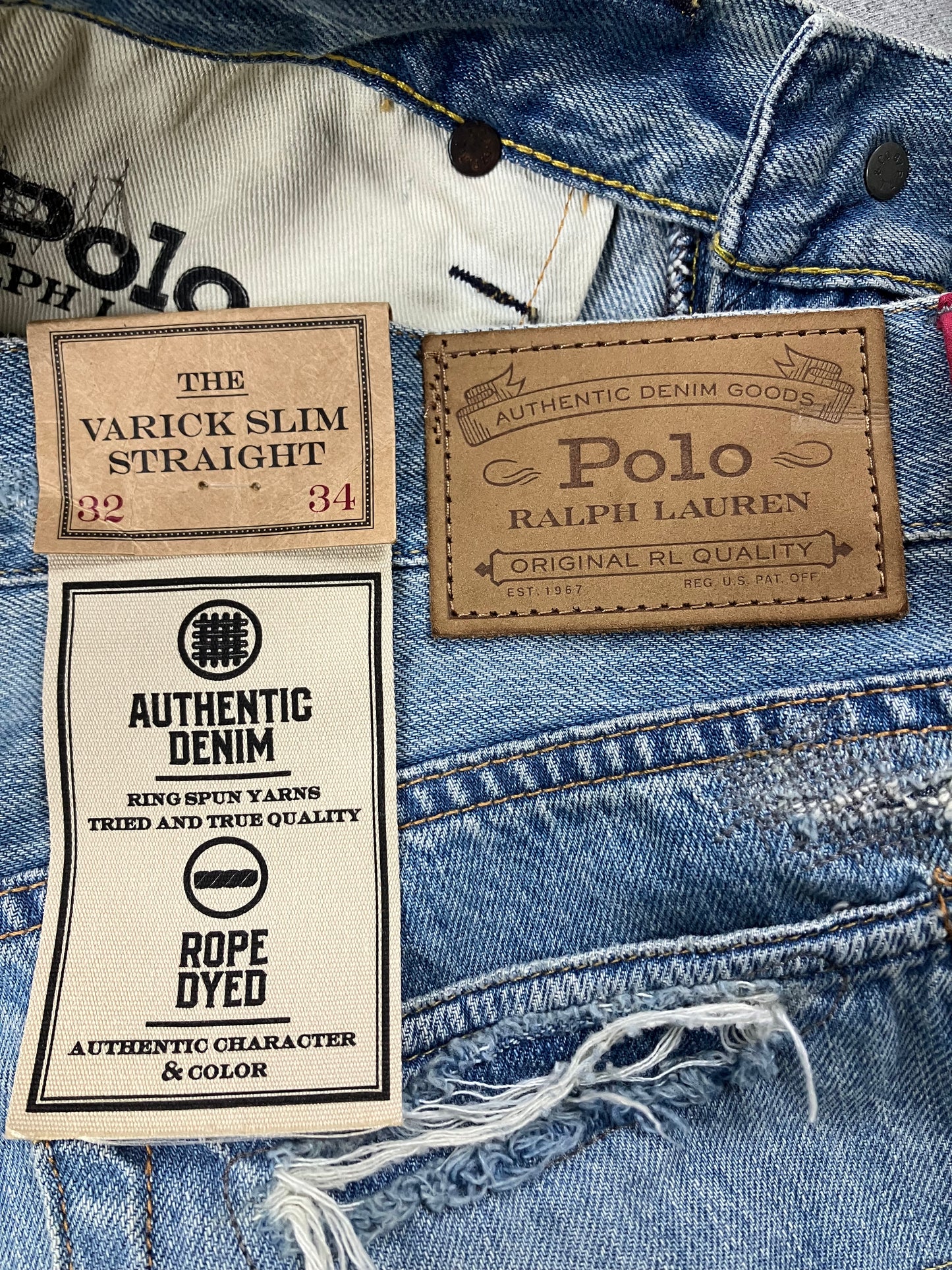 32-Polo Ralph Lauren Paisley Patchwork Jeans